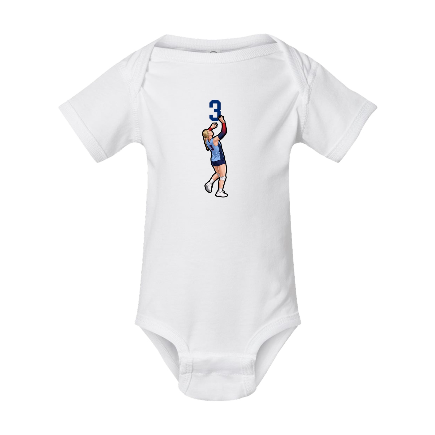 Baby Onesie — Number Top in White