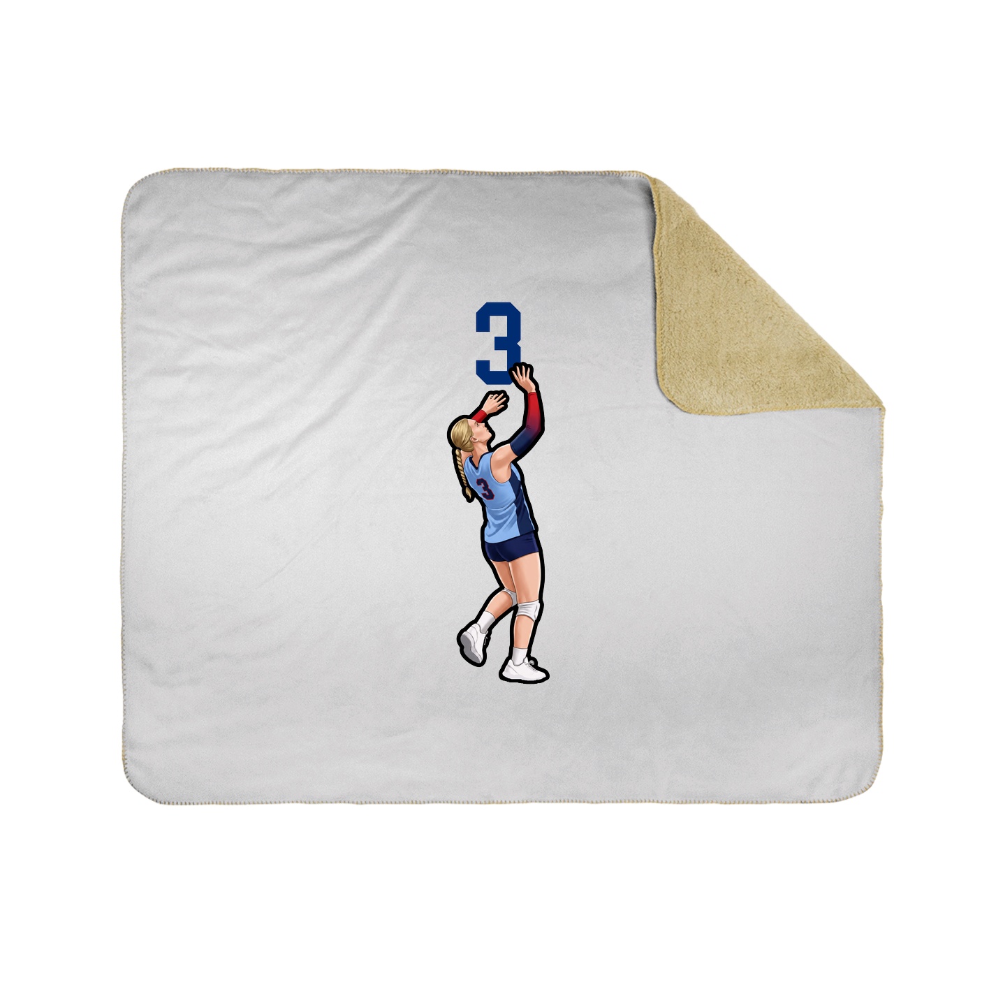 Throw Blanket — Number Top in White