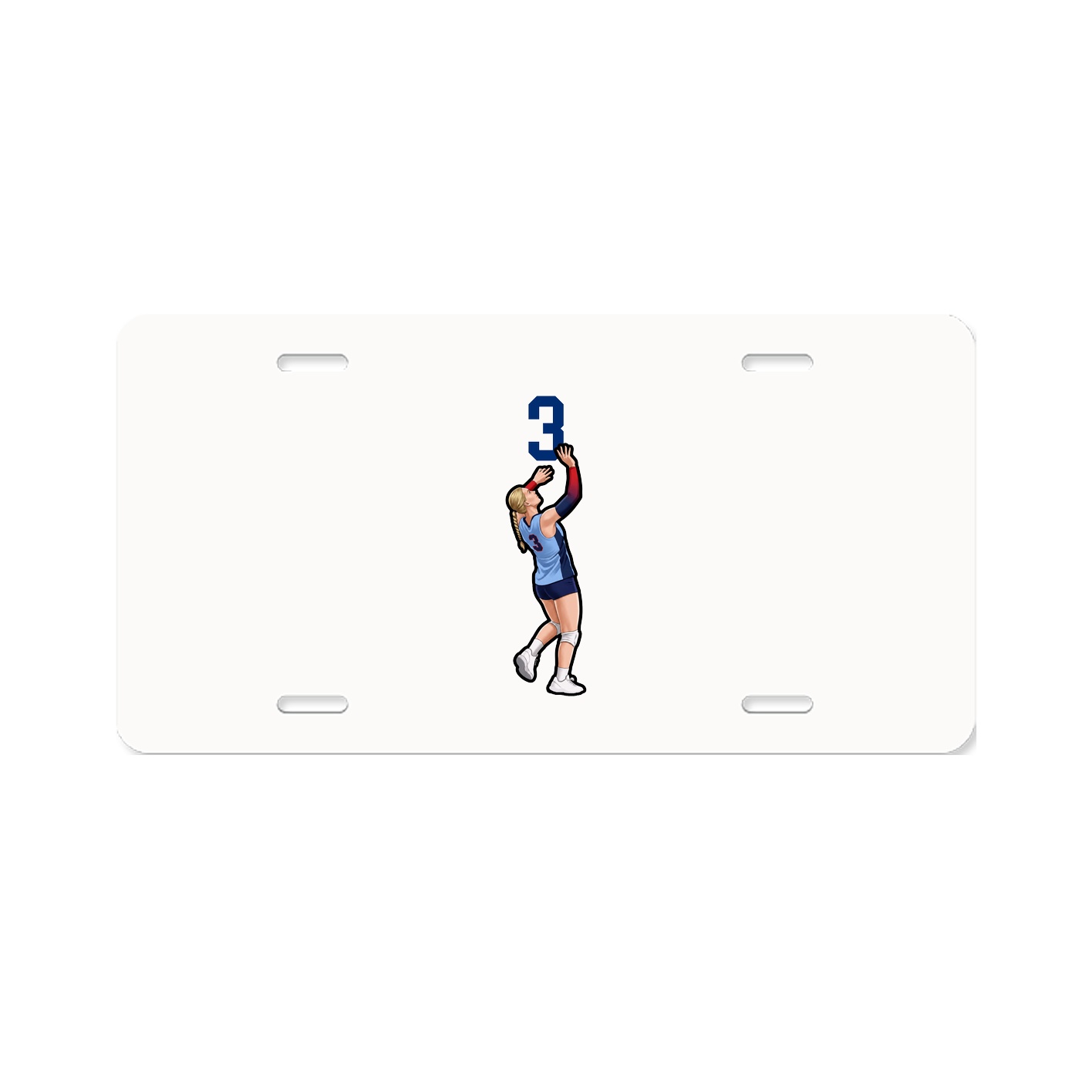 License Plate — Number Top in Classic