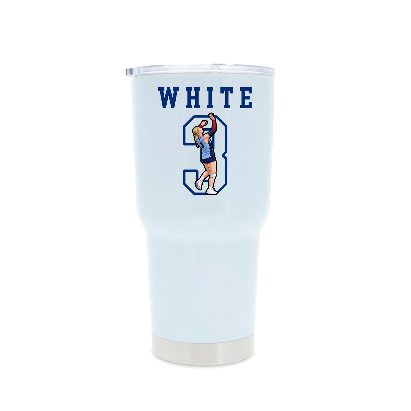 30oz Stainless Steel Tumbler — Shirsey in White