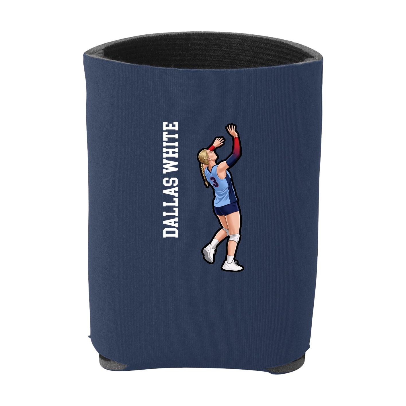 Can Holder — Name Vertical in Navy