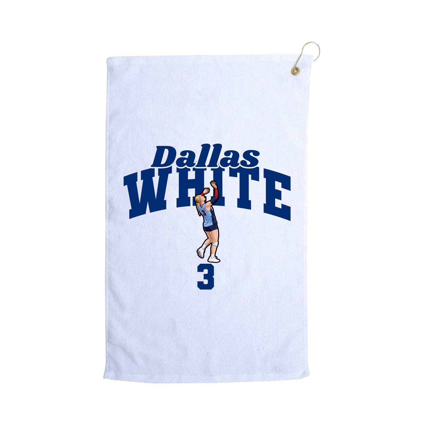Golf Towel — Signature Arch in White