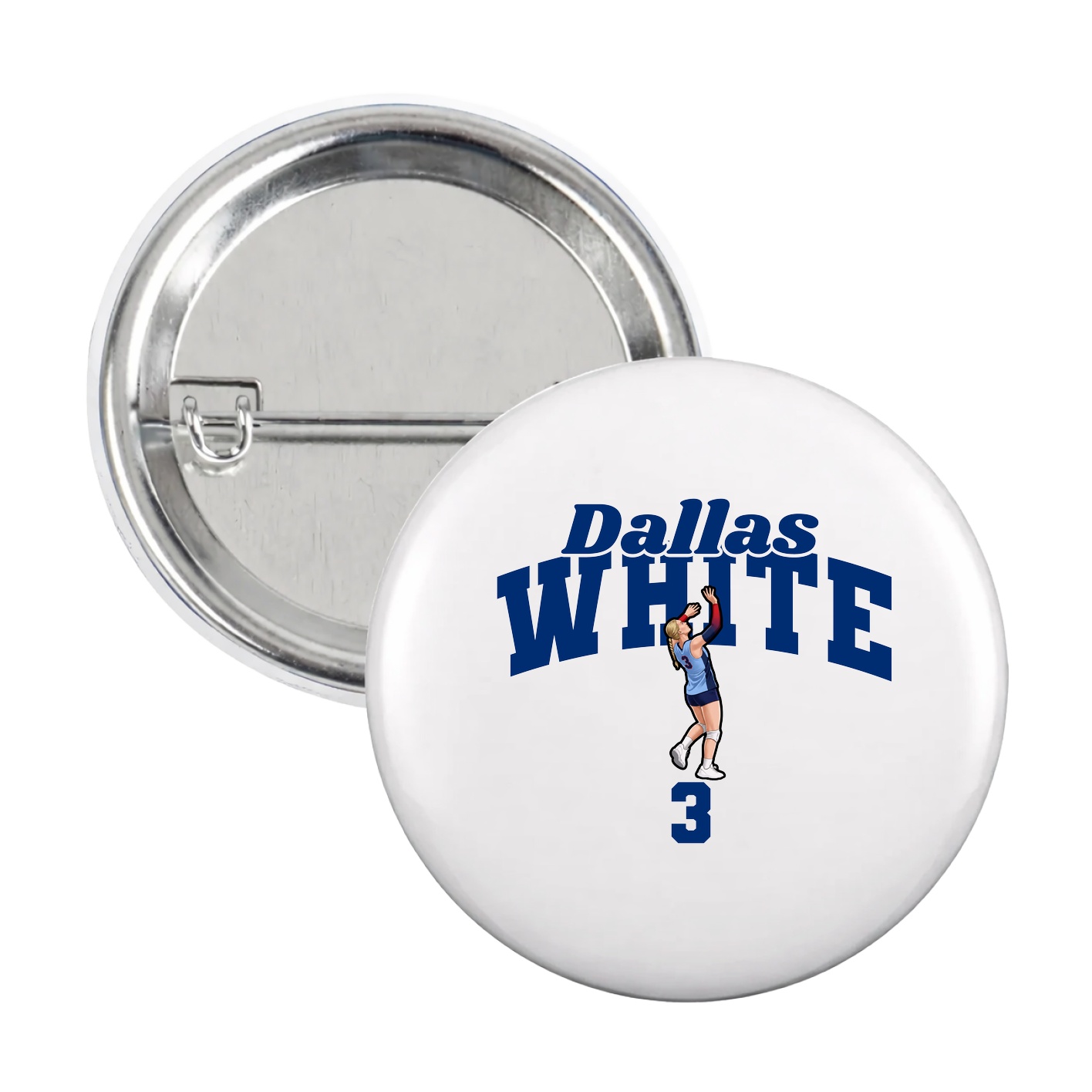 Game Day Button — Signature Arch in White
