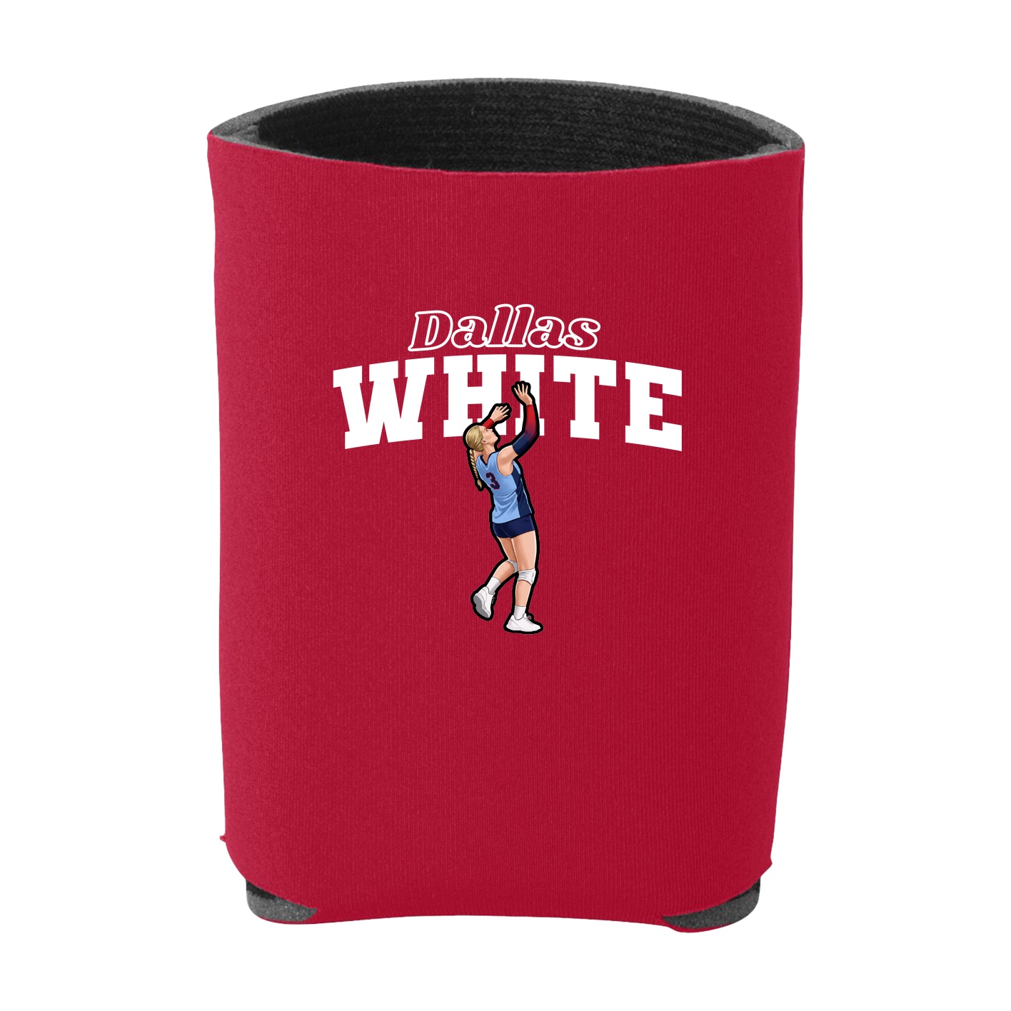 Can Holder — Name Arch in Red