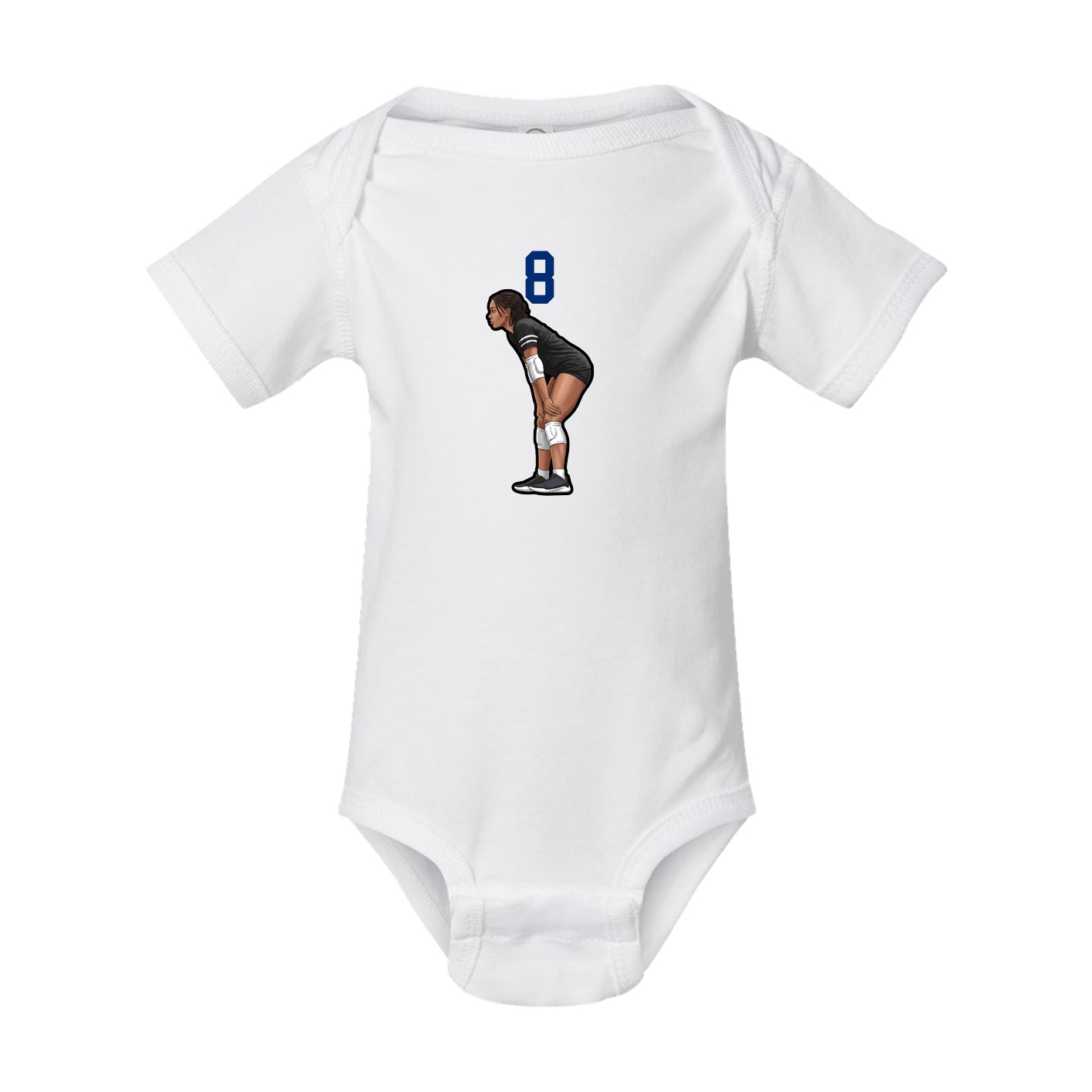 Baby Onesie — Number Top in White