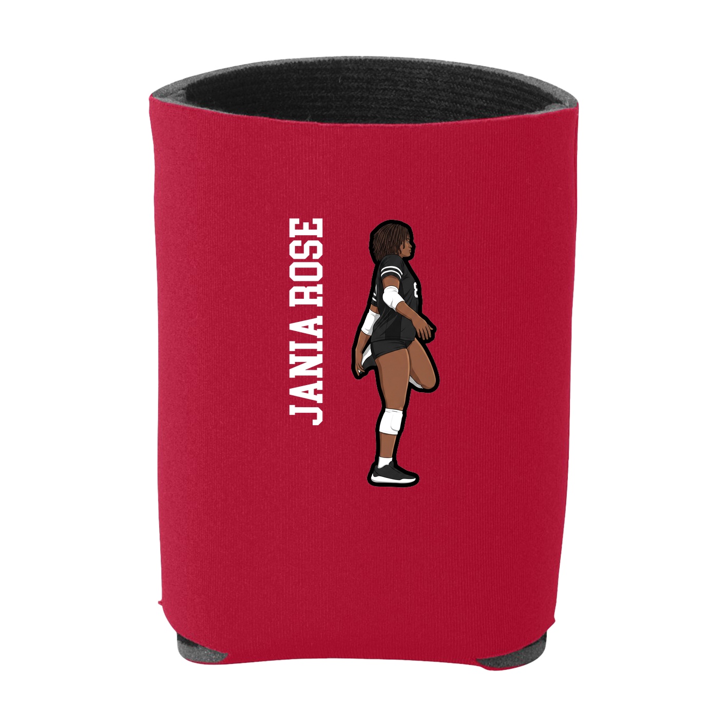 Can Holder — Name Vertical in Red