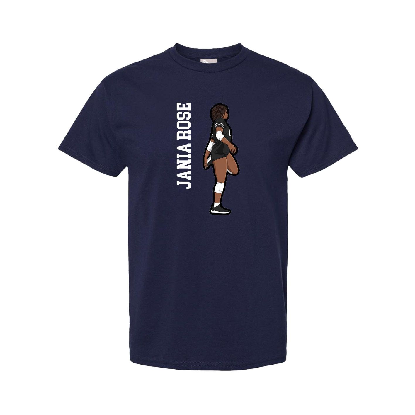 Tee — Name Vertical in Navy