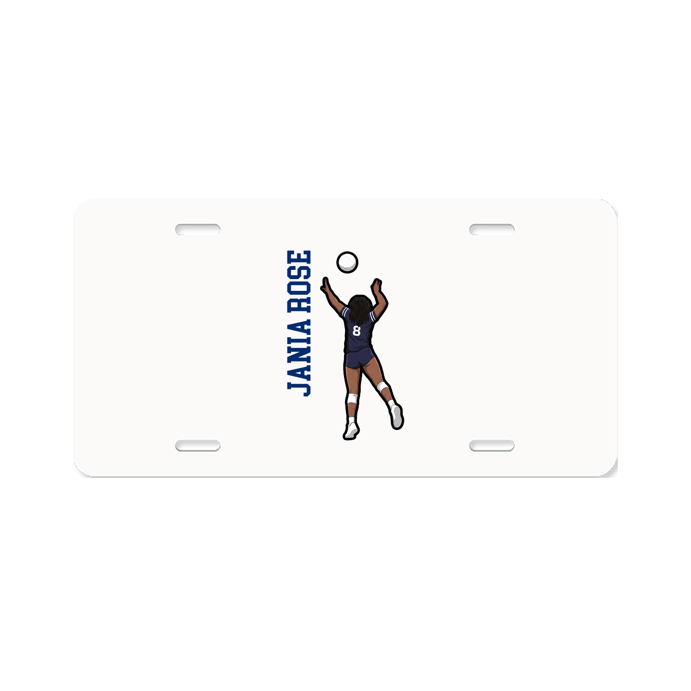 License Plate — Name Vertical in Classic