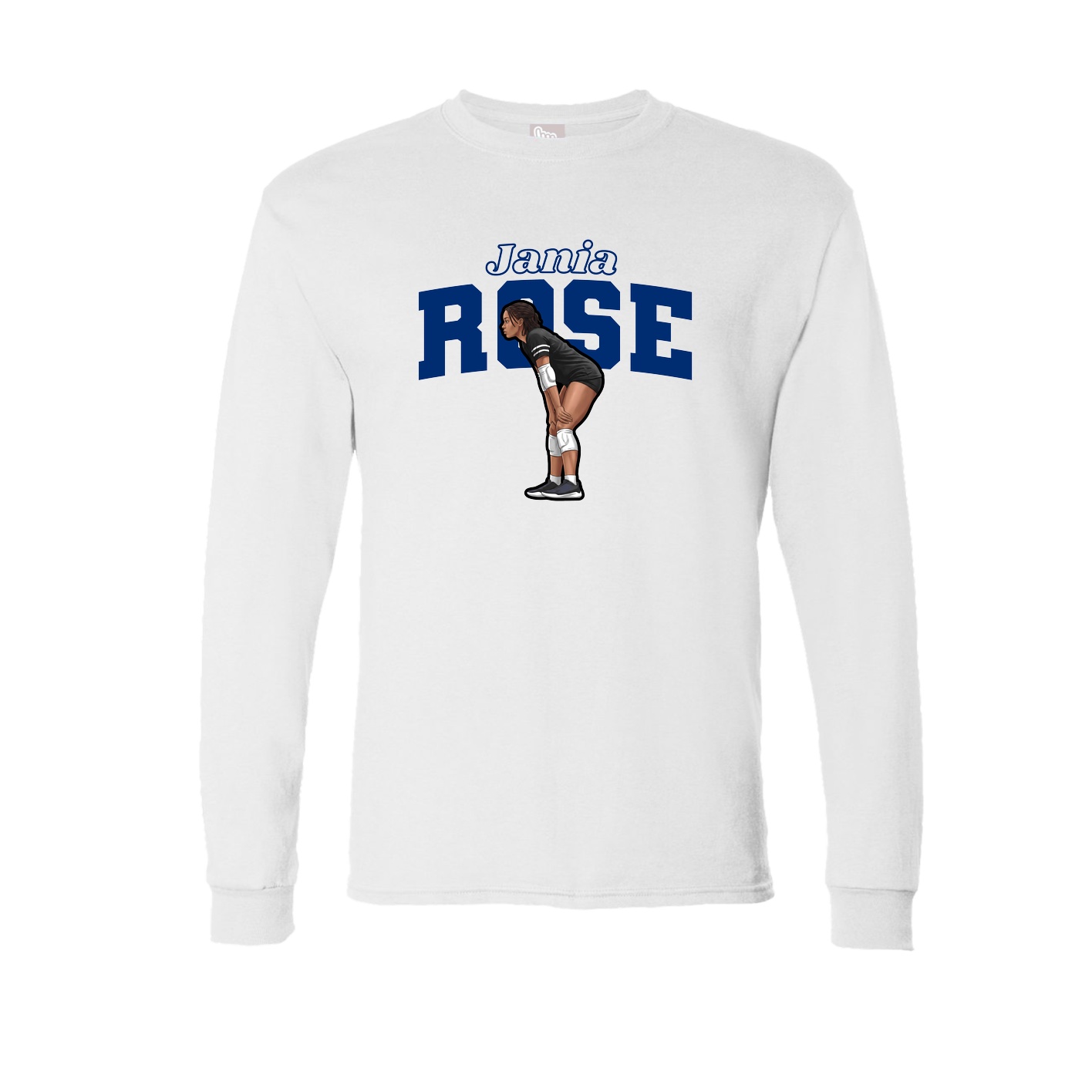 Long Sleeve Tee — Name Arch in White