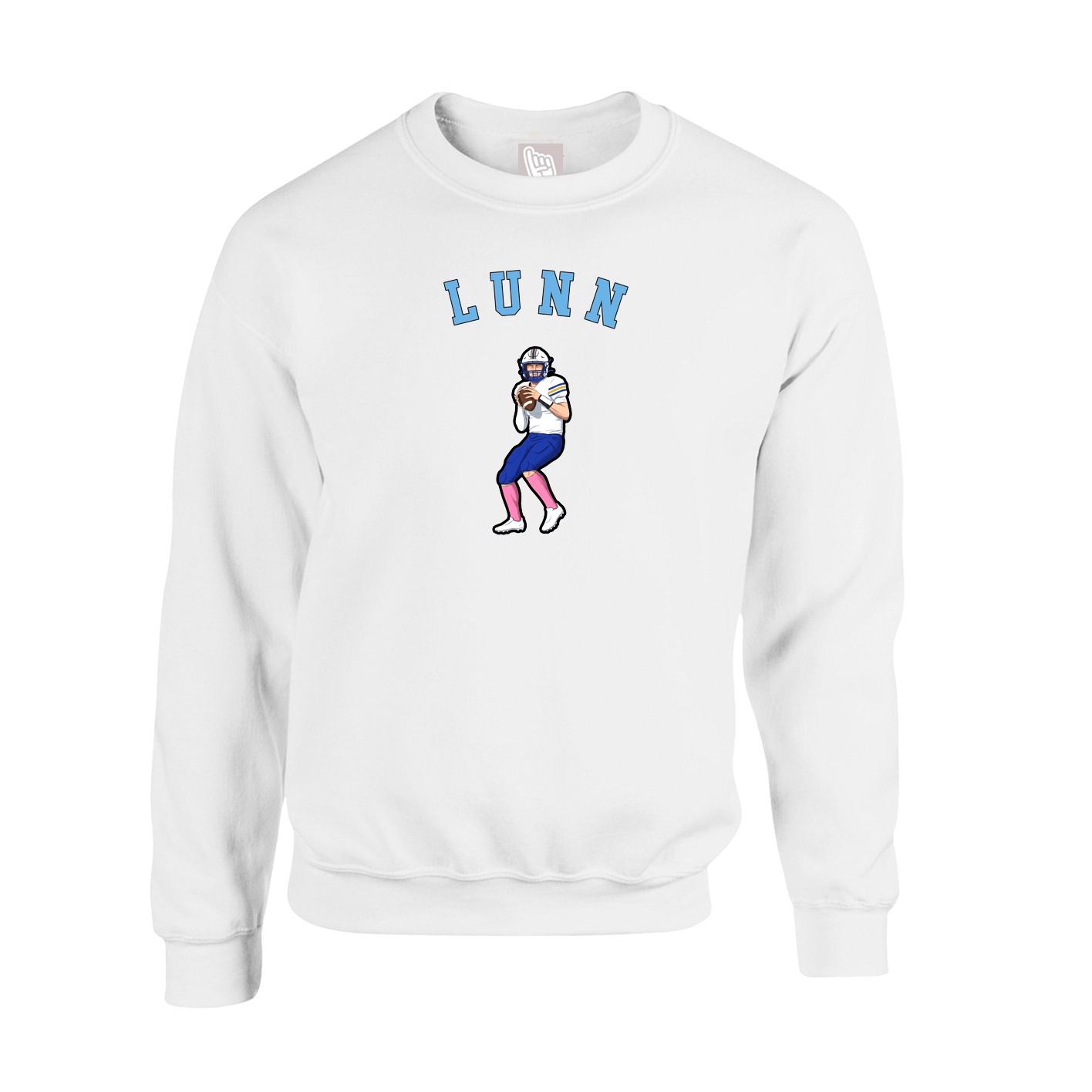 Fleece Crew — Shirsey Arch in White