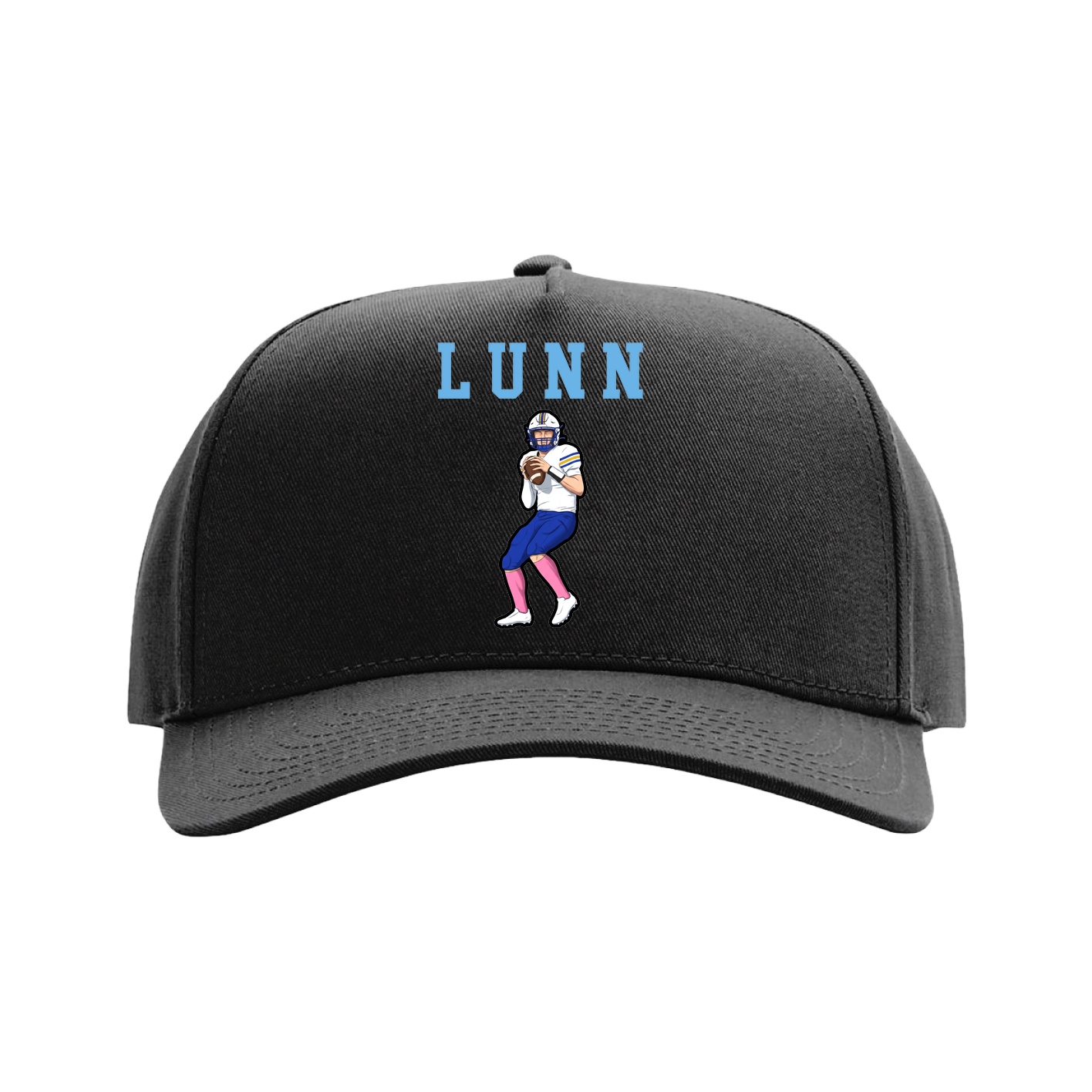 Full Fabric Five-Panel Champ Cap — Shirsey in Black