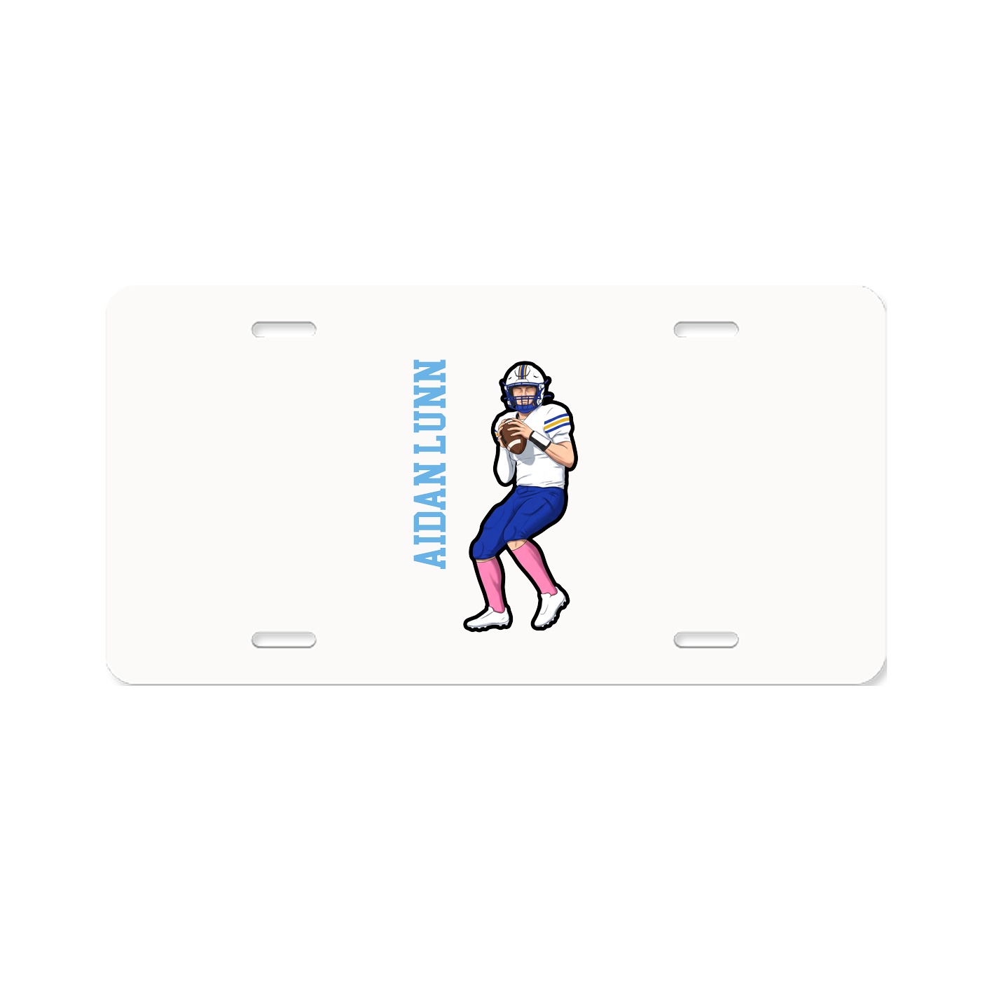 License Plate — Name Vertical in Classic