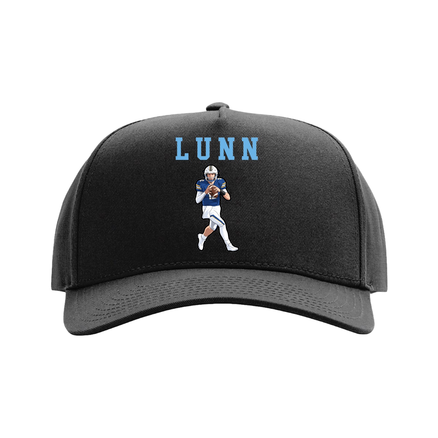 Full Fabric Five-Panel Champ Cap — Shirsey in Black