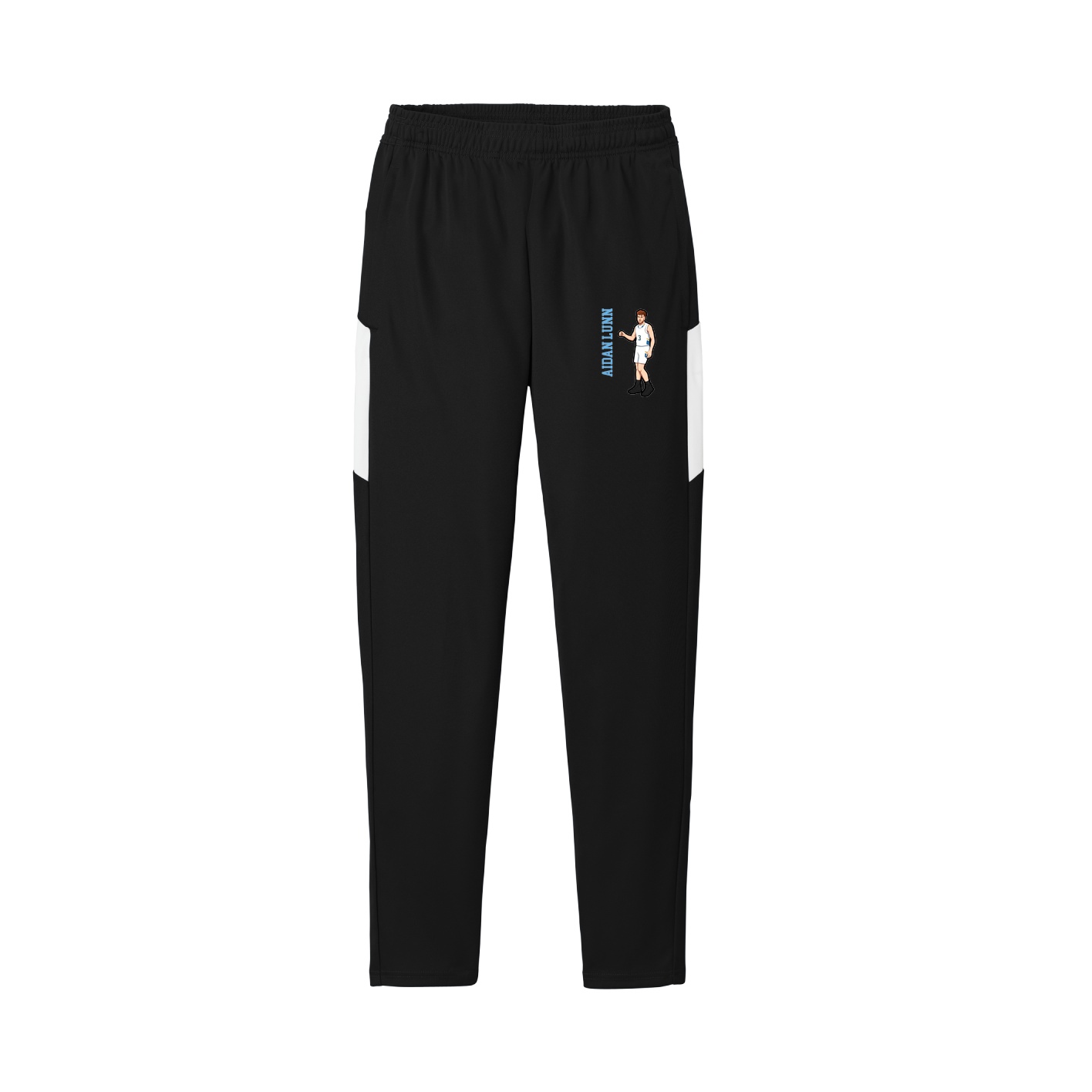 Team Travel Pant — Name Vertical in Black/White