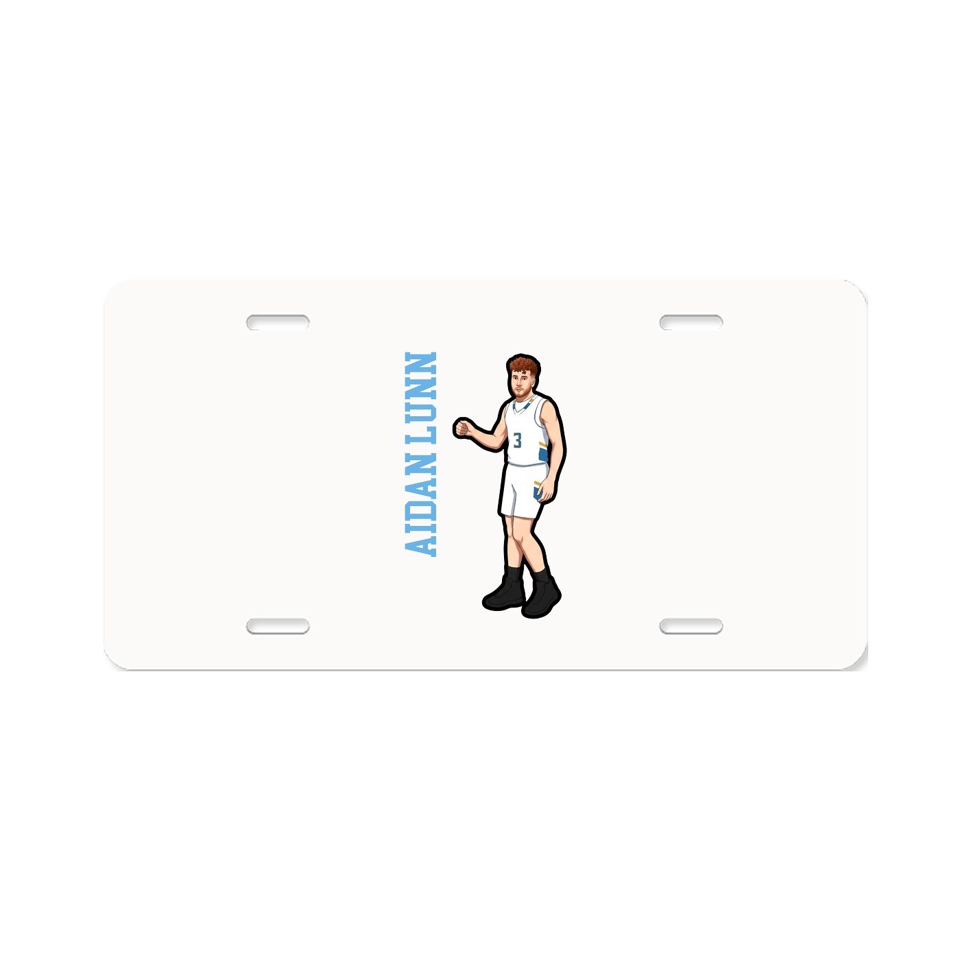 License Plate — Name Vertical in Classic
