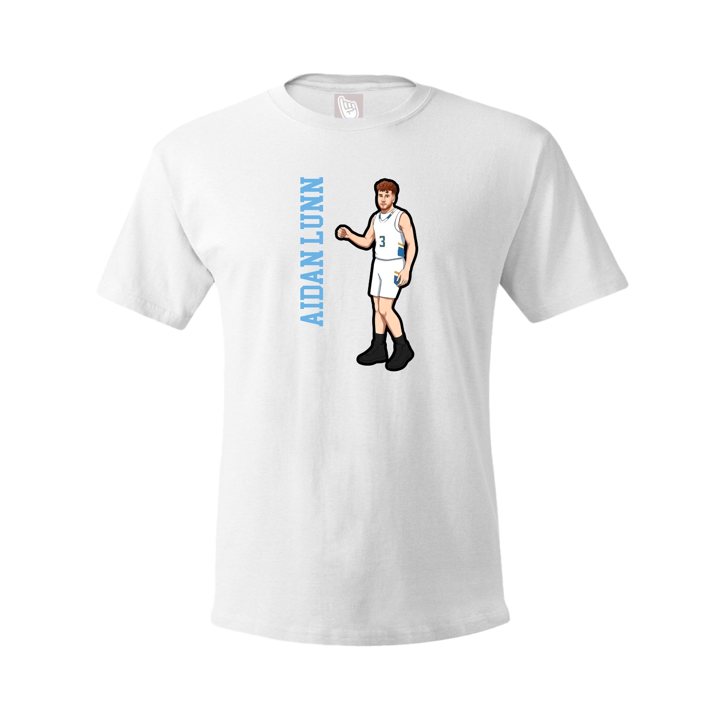 Tee — Name Vertical in White