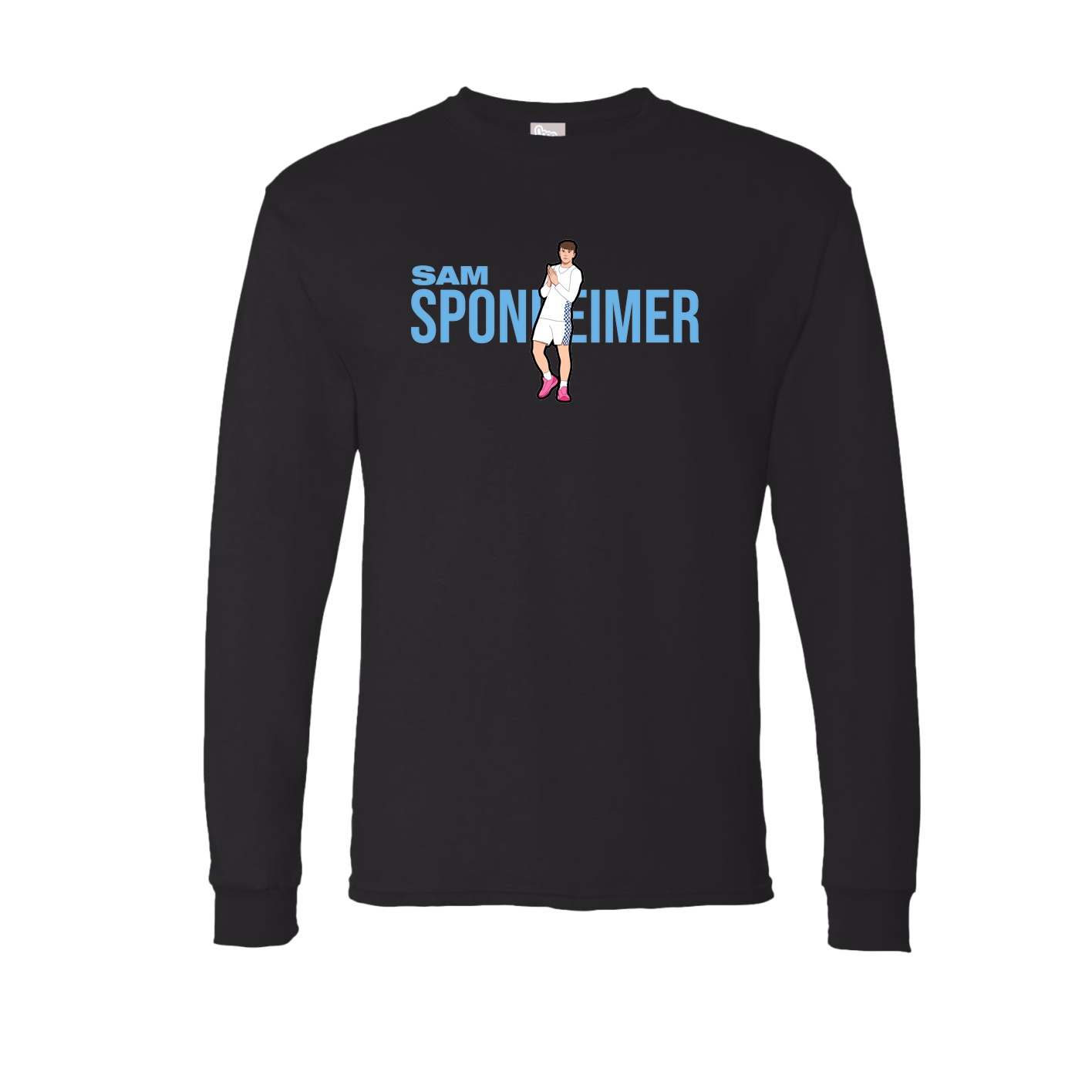 Long Sleeve Tee — Player Name in Black