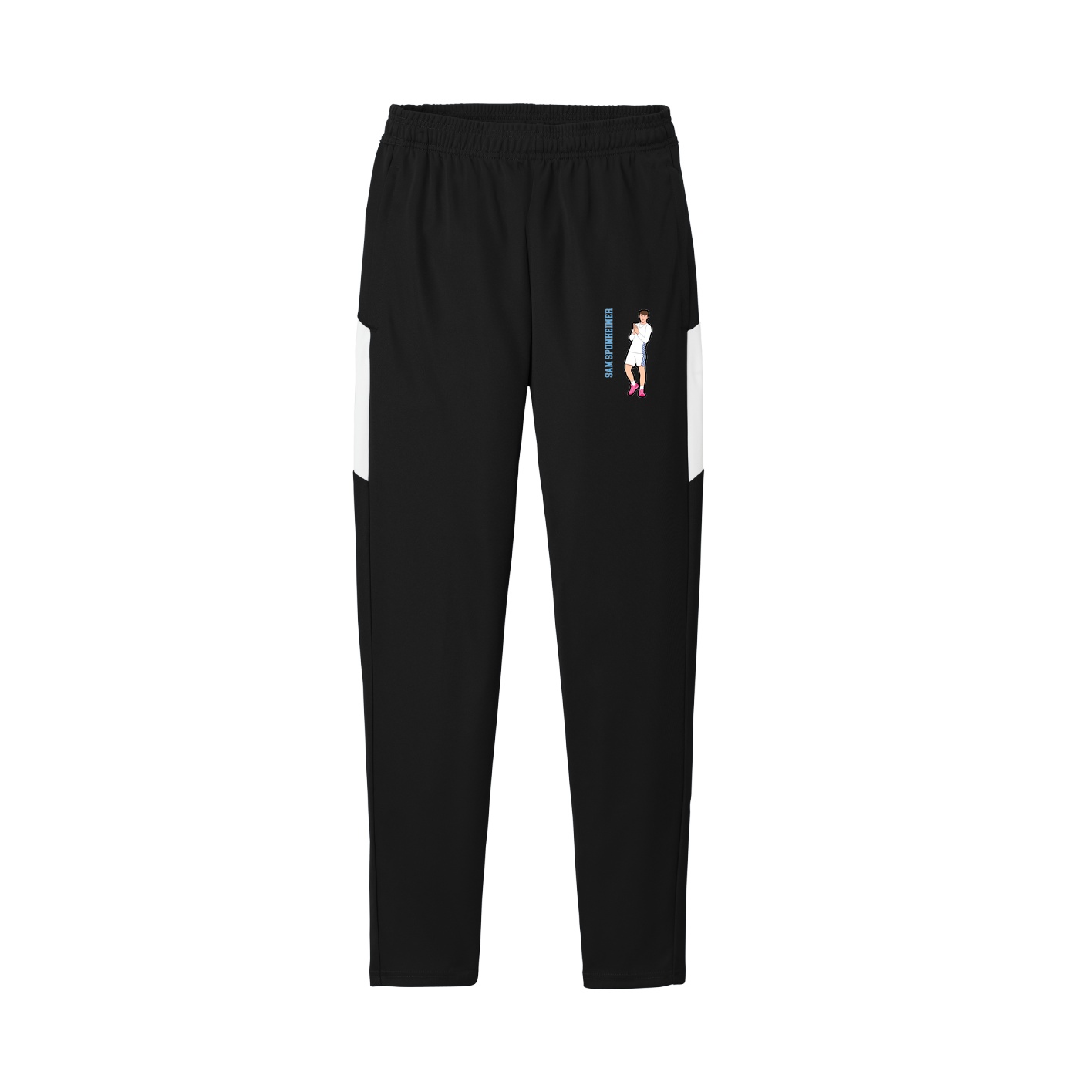 Team Travel Pant — Name Vertical in Black/White