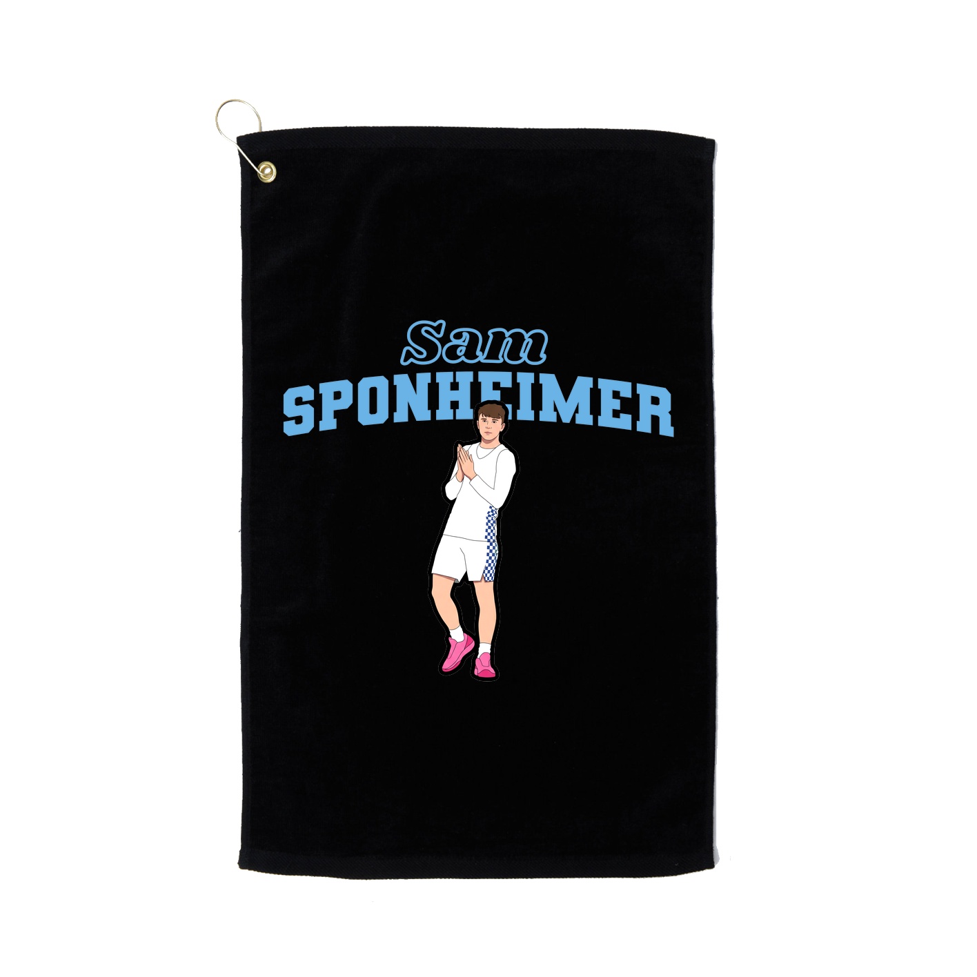 Golf Towel — Name Arch in Black