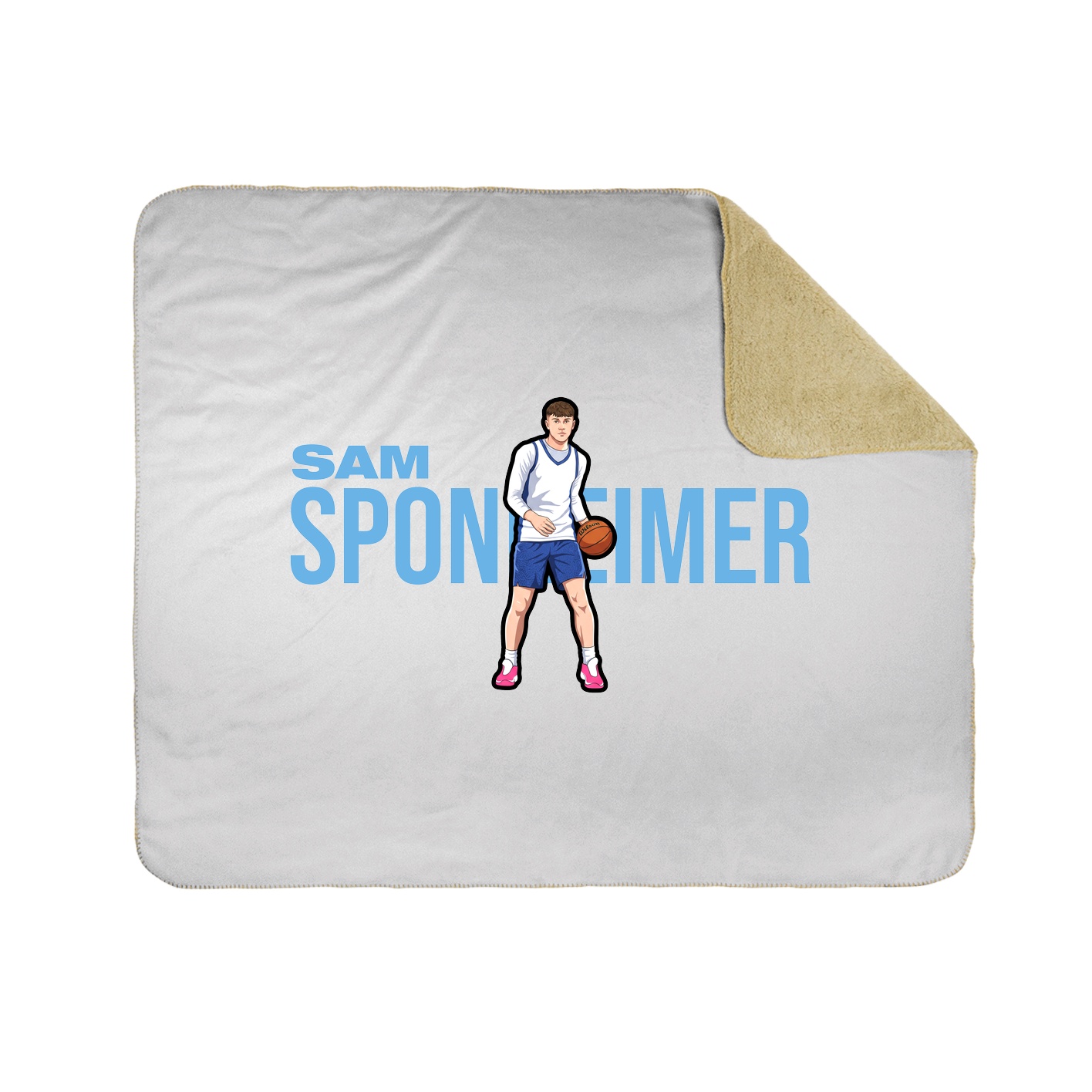 Throw Blanket — Player Name in White