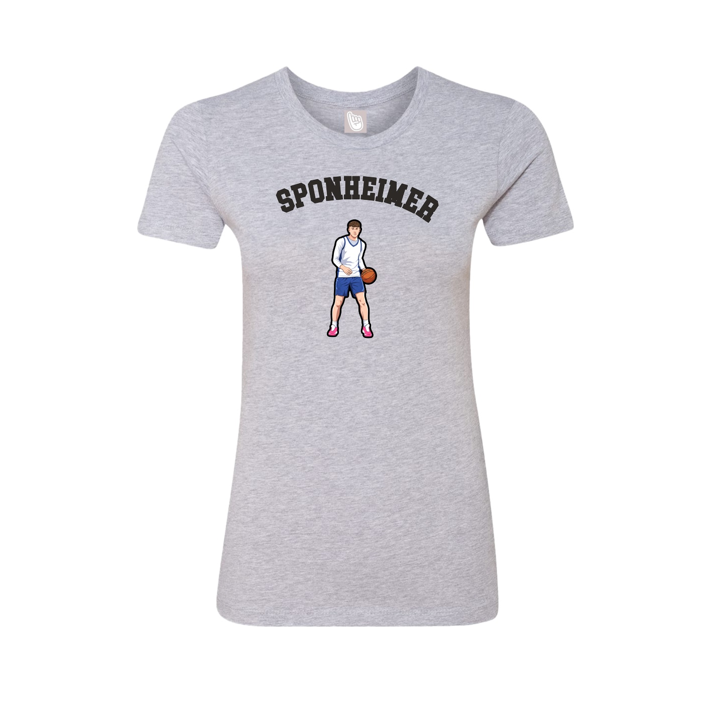 Fitted Women's Tee — Shirsey Arch in Grey