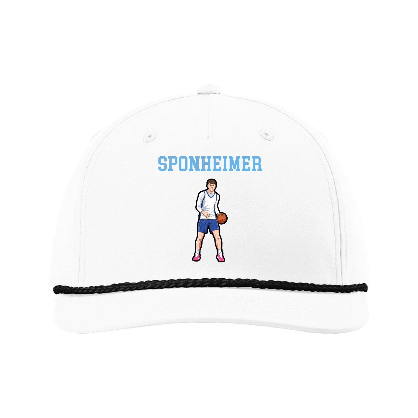 Five-Panel Classic Rope Cap — Shirsey in White