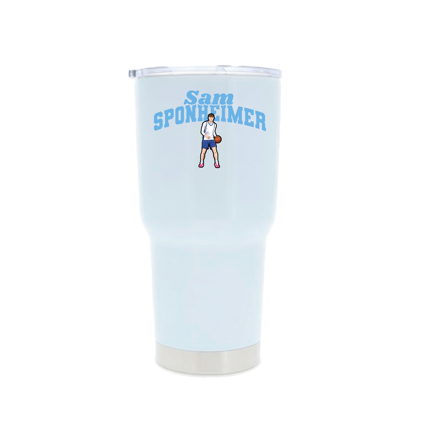 30oz Stainless Steel Tumbler — Signature Arch in White
