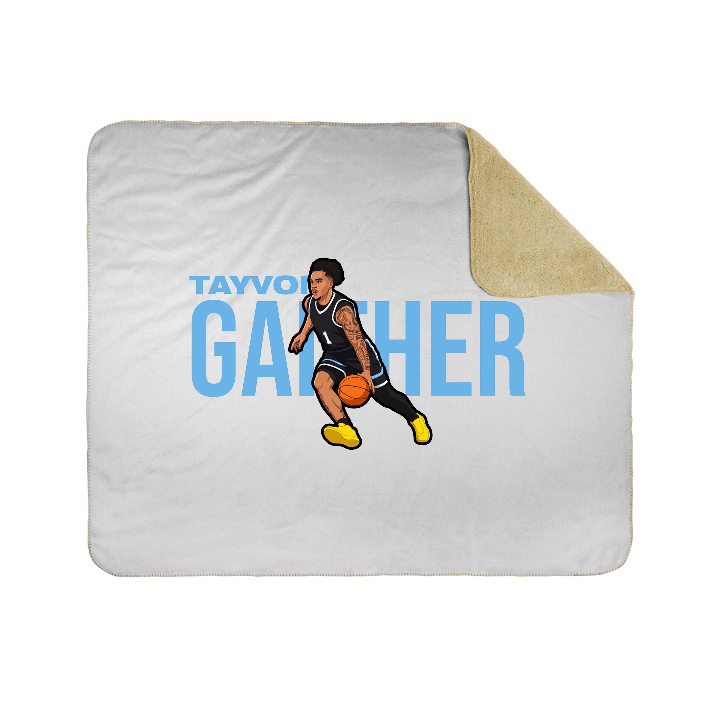 Throw Blanket — Player Name in White