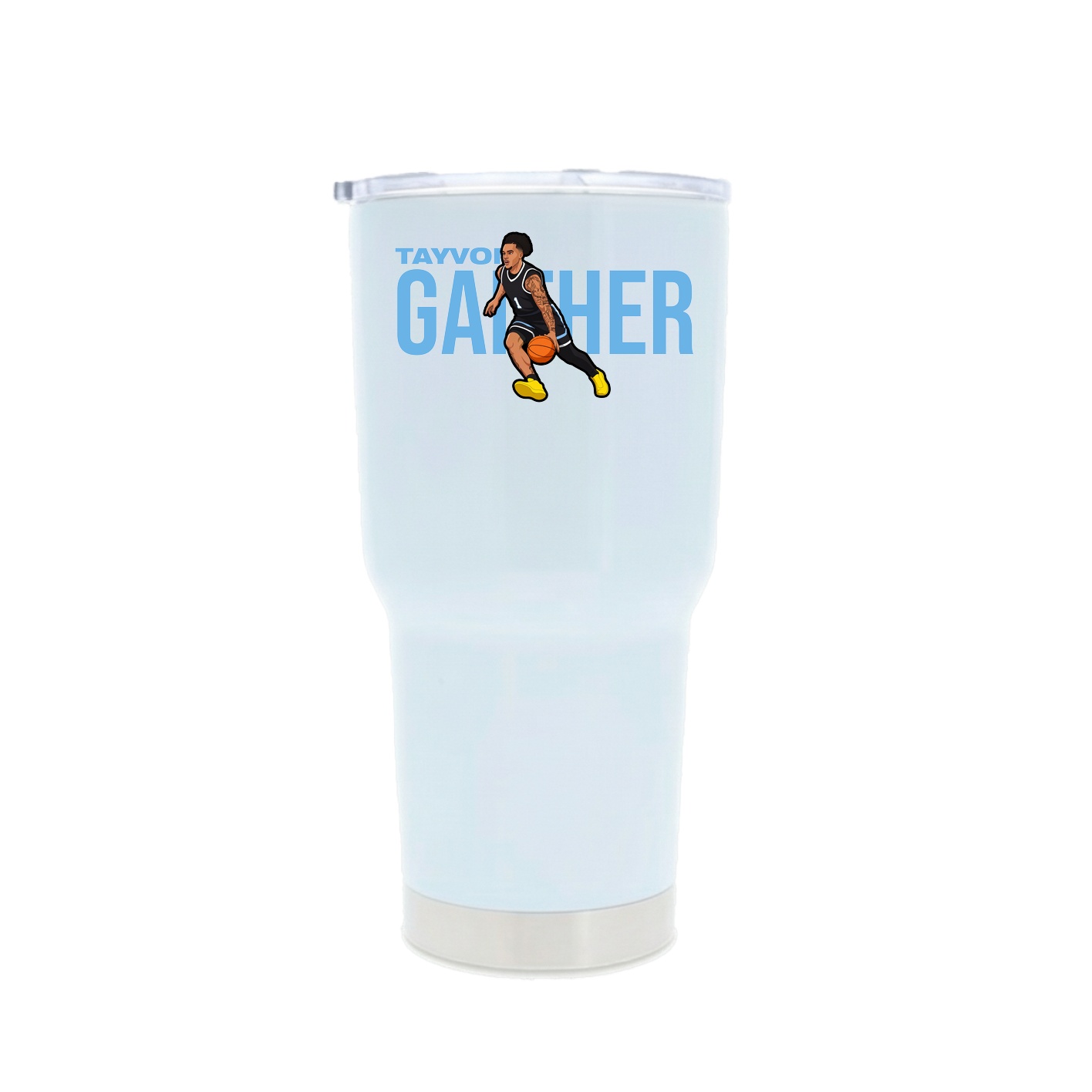 30oz Stainless Steel Tumbler — Player Name in White