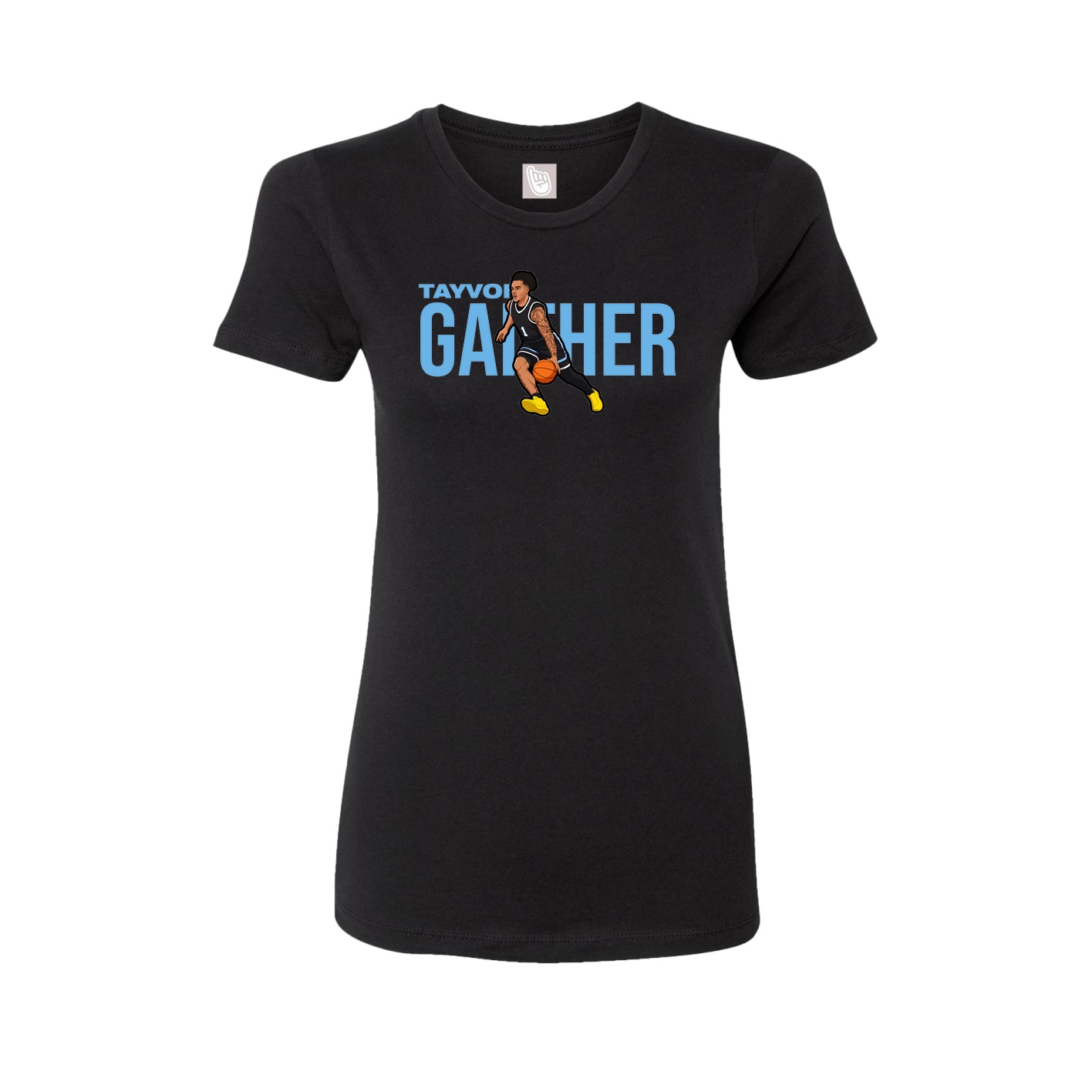Fitted Women's Tee — Player Name in Black