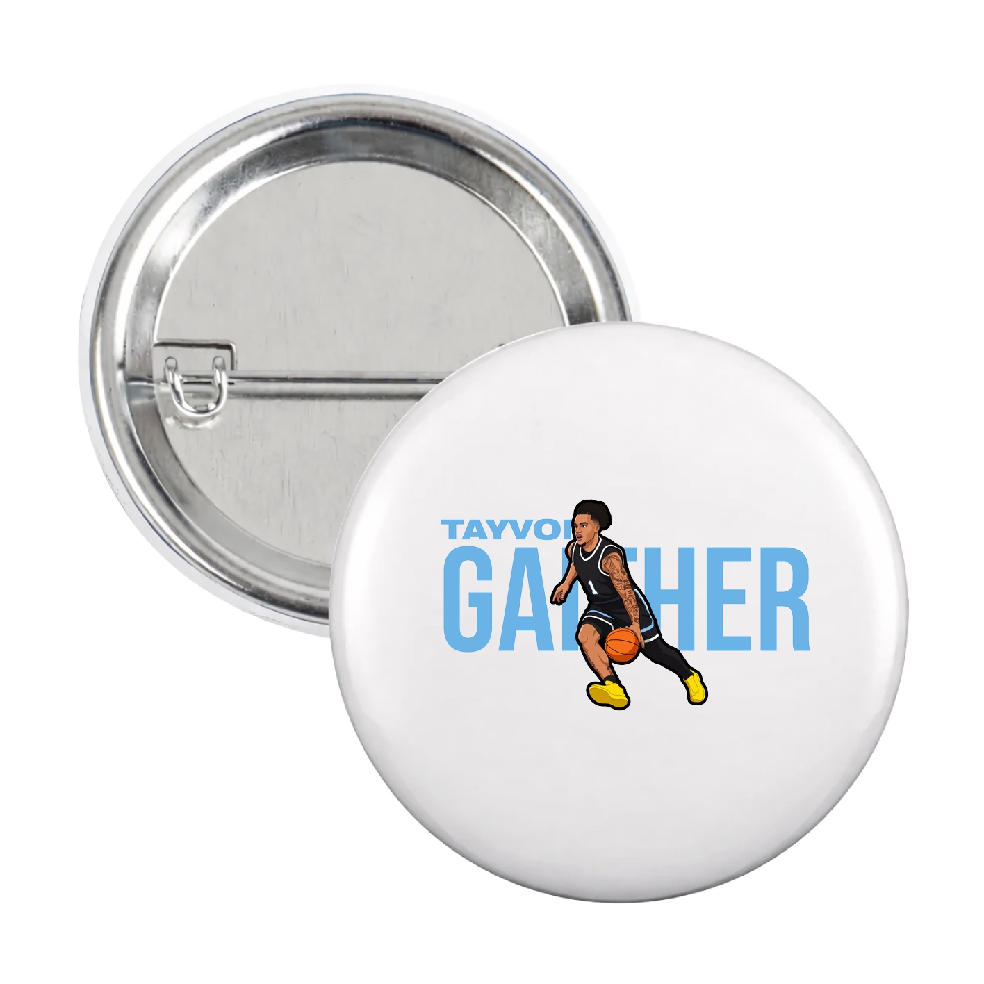 Game Day Button — Player Name in White