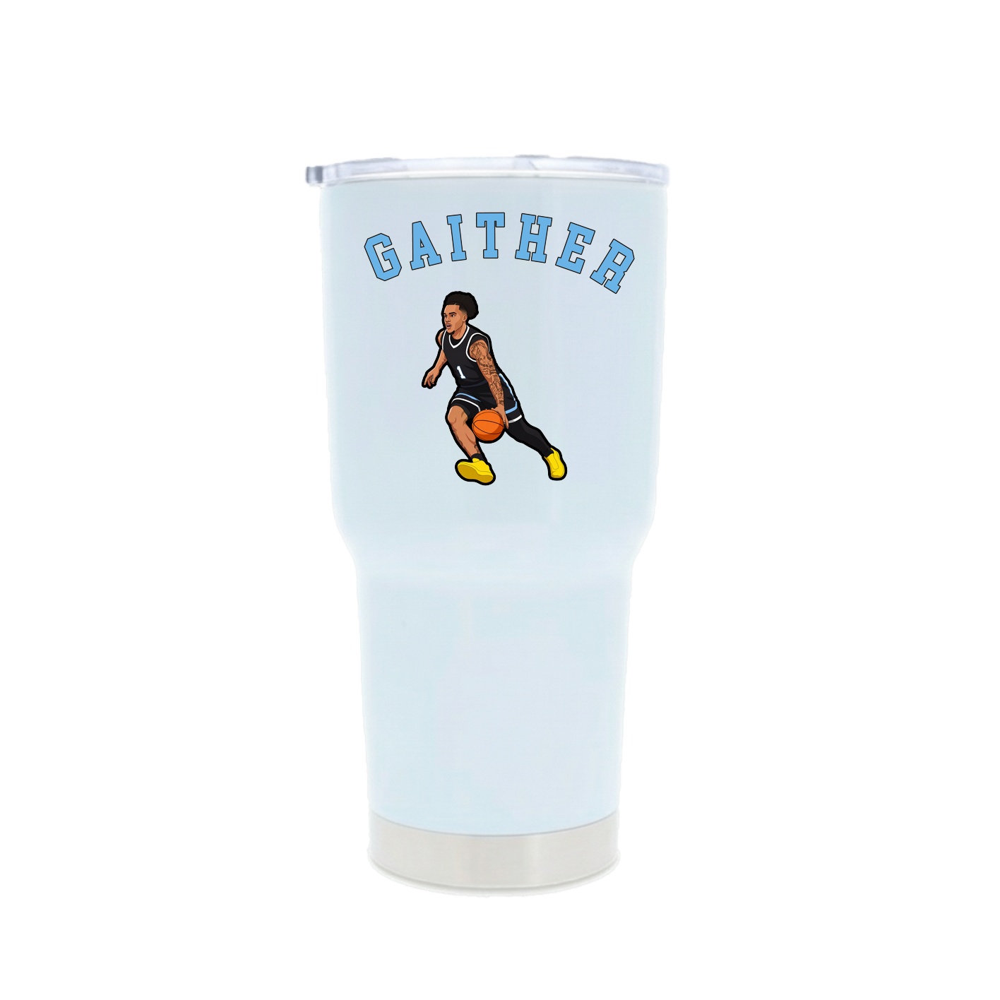 30oz Stainless Steel Tumbler — Shirsey Arch in White