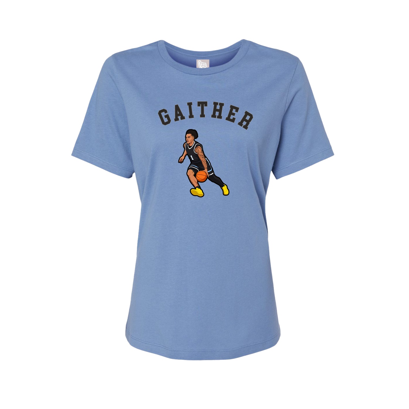 Fitted Women's Tee — Shirsey Arch in Powder Blue