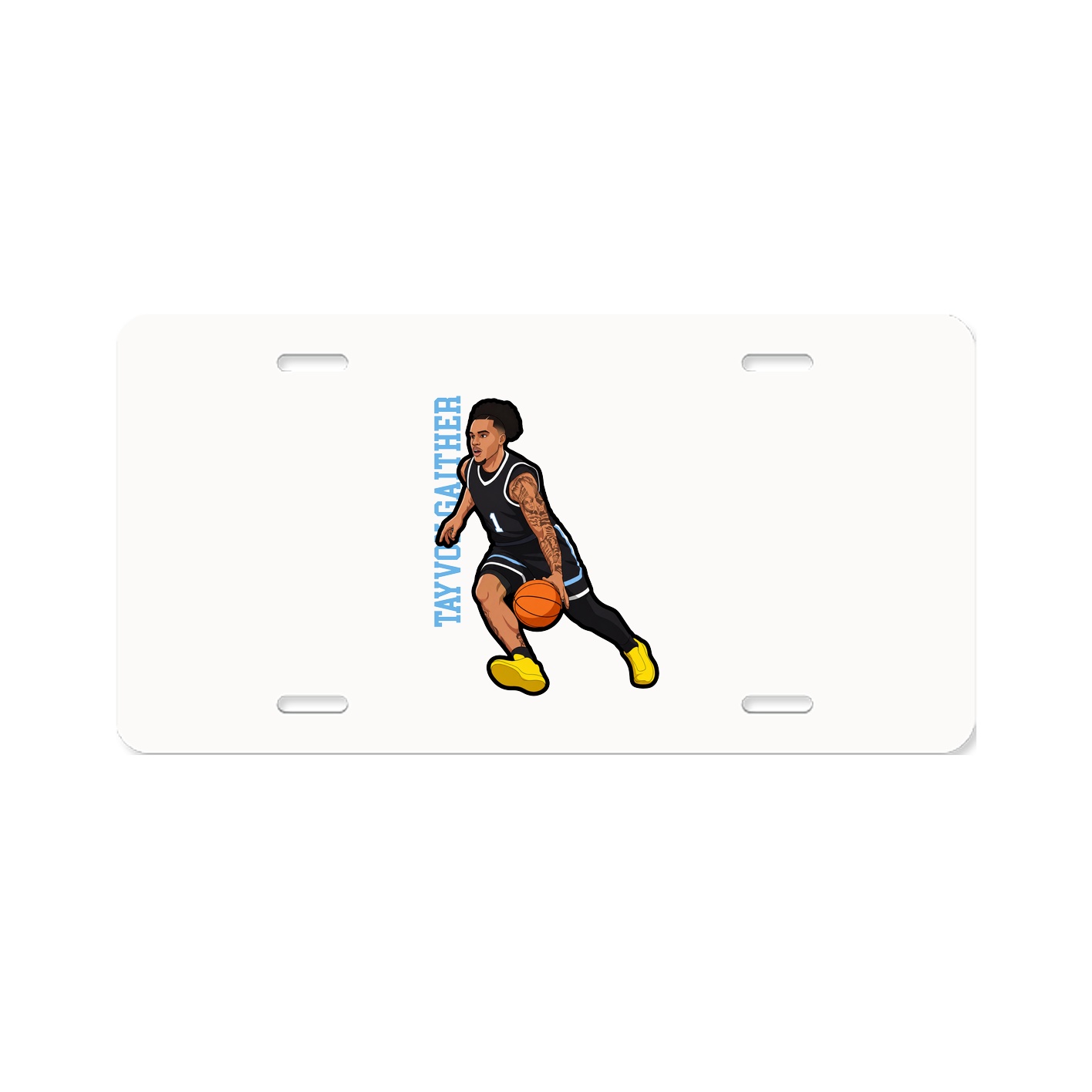 License Plate — Name Vertical in Classic