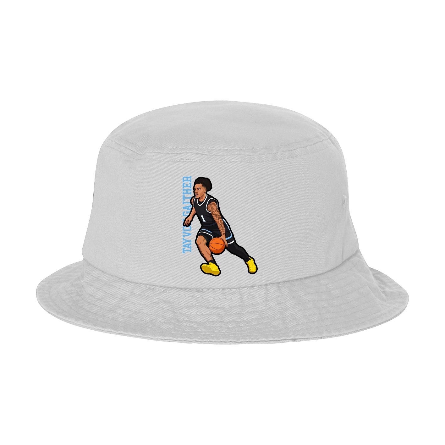 Bucket Cap — Name Vertical in White