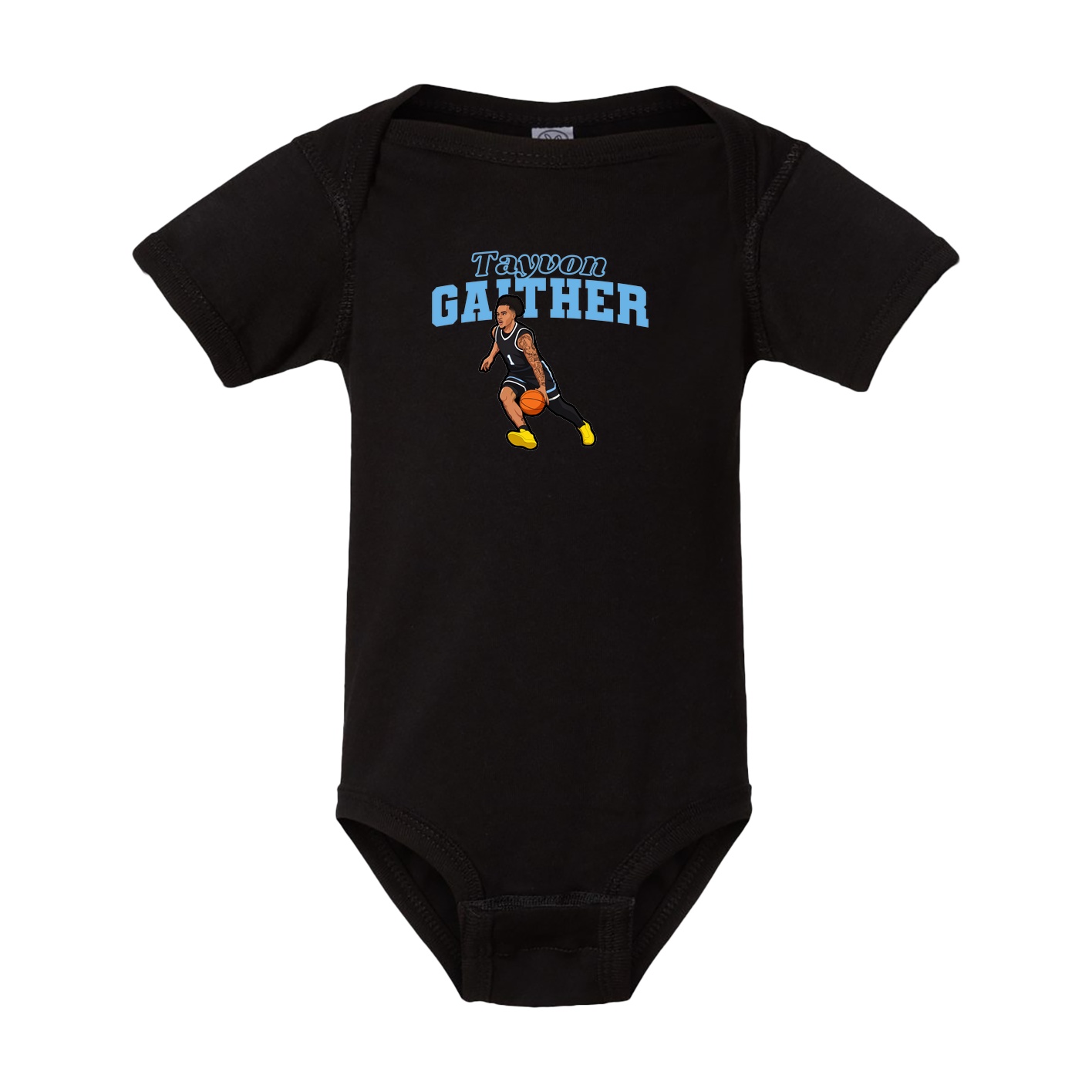 Baby Onesie — Name Arch in Black