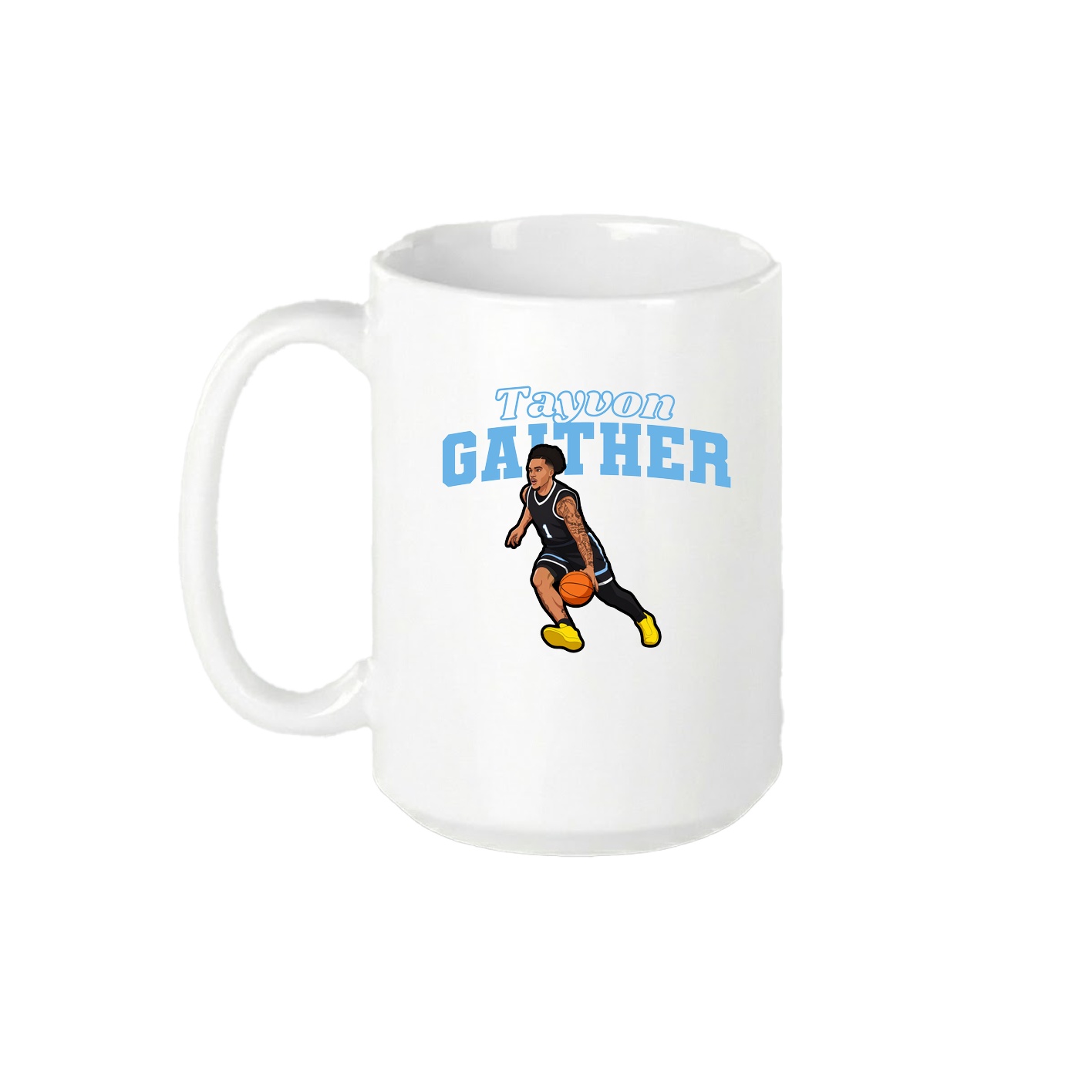 15oz Coffee Mug — Name Arch in White