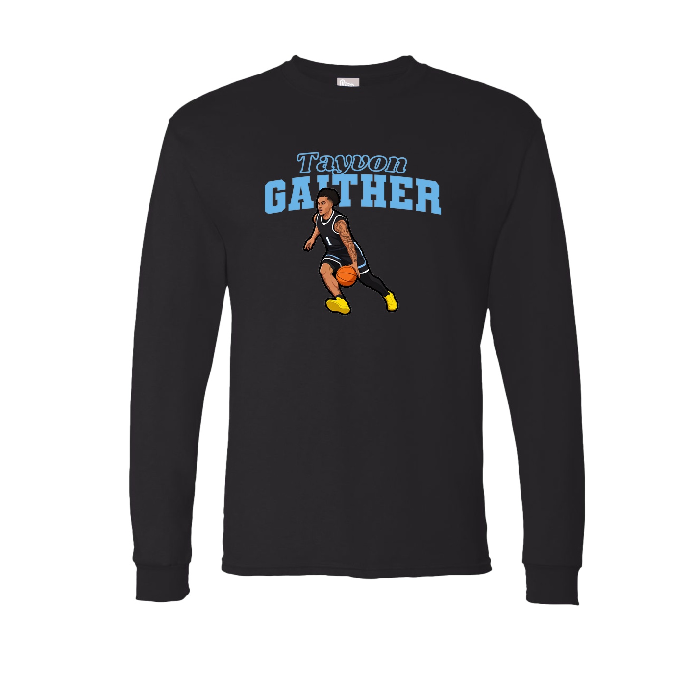 Long Sleeve Tee — Name Arch in Black