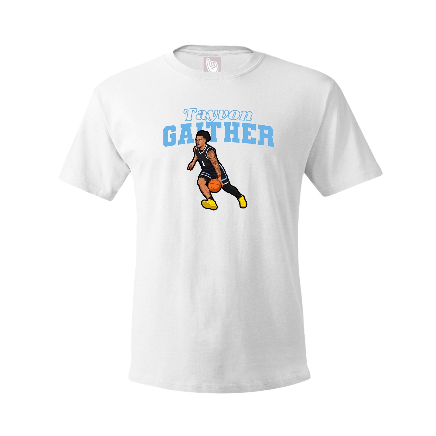 Youth Tee — Name Arch in White