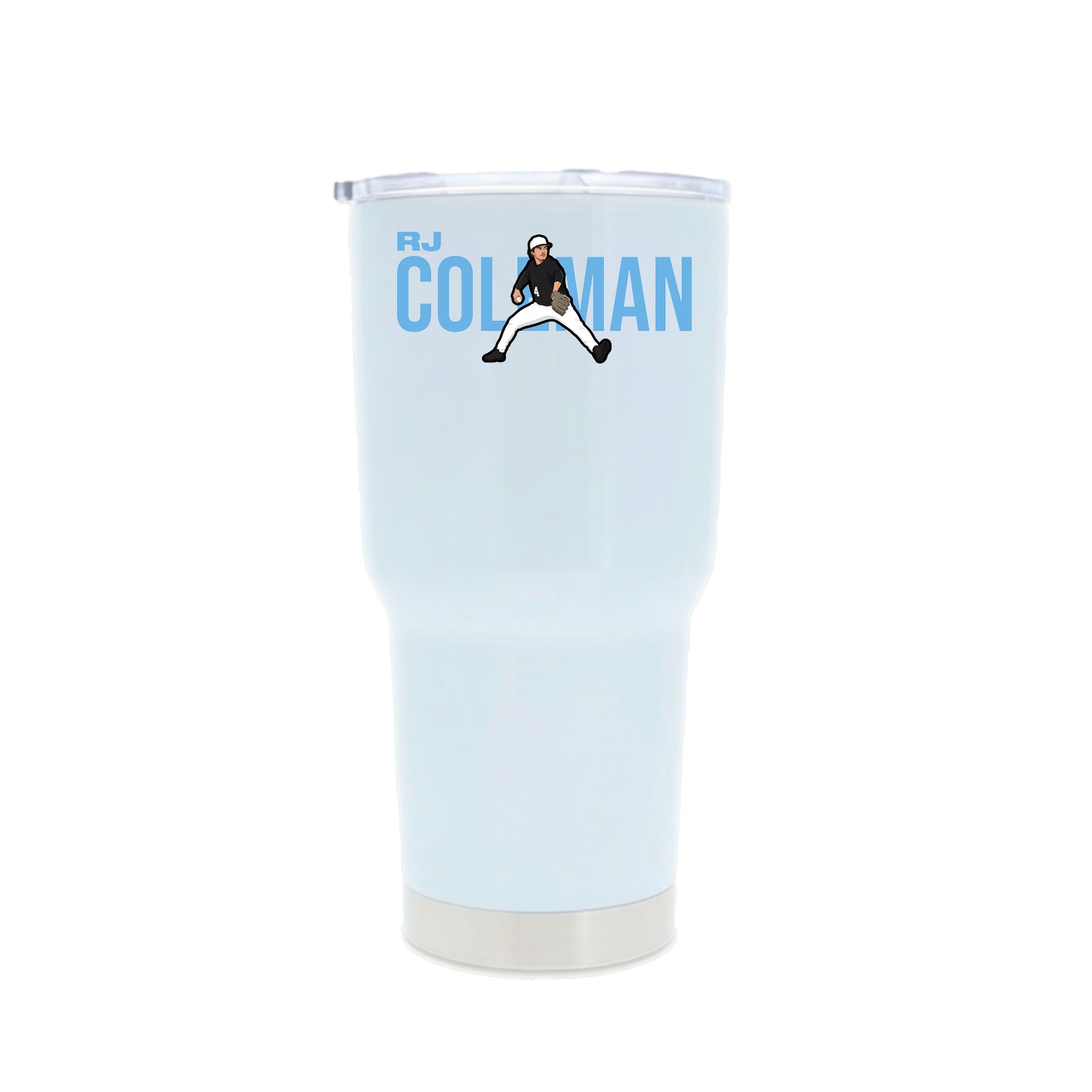 30oz Stainless Steel Tumbler — Player Name in White