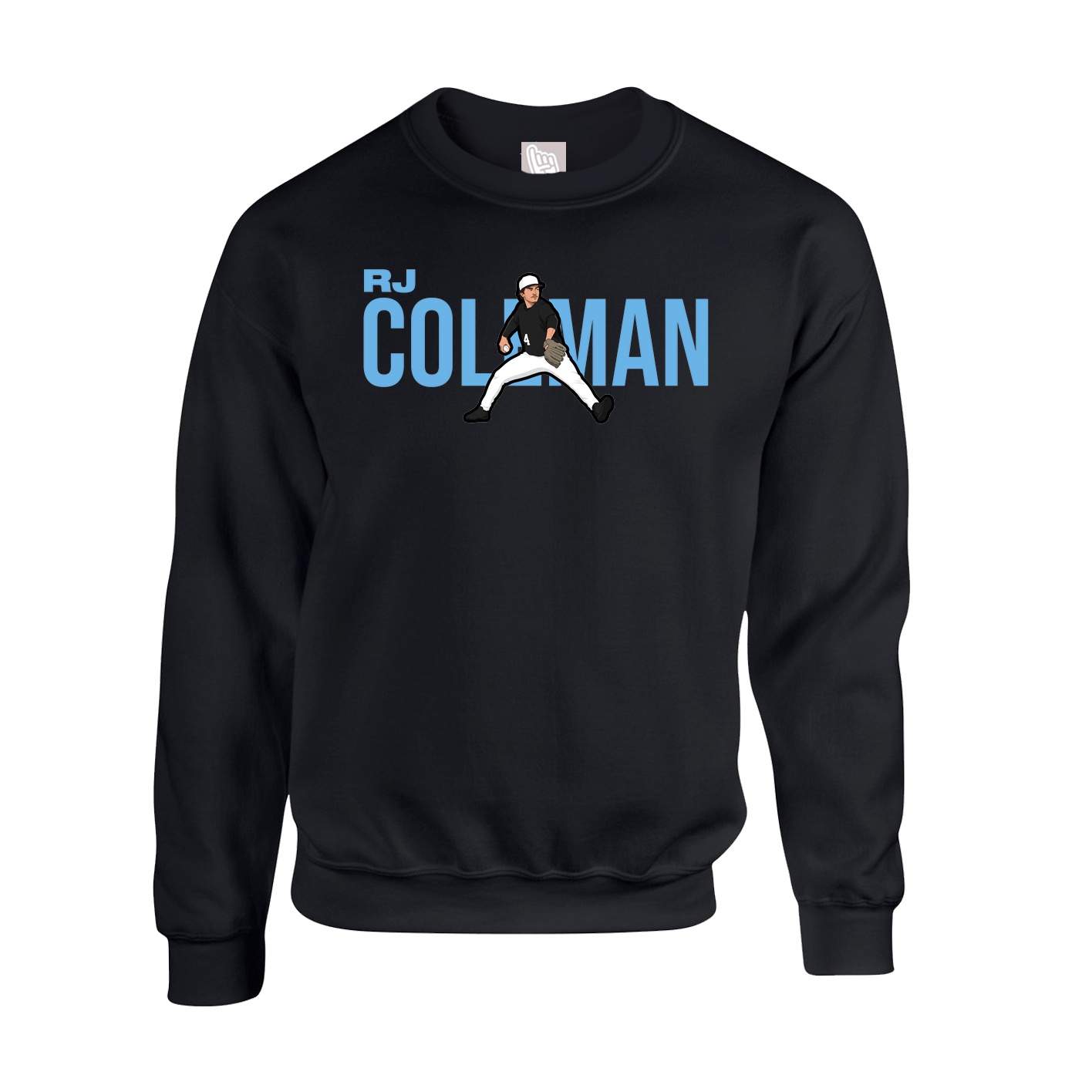 Fleece Crew — Player Name in Black