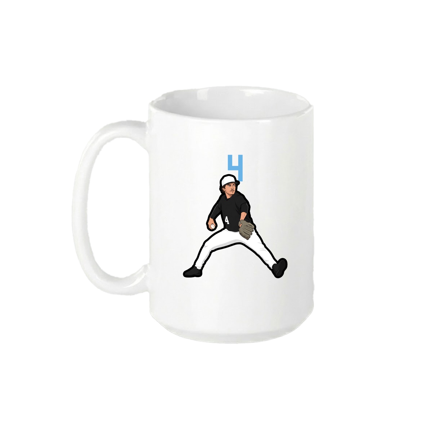 15oz Coffee Mug — Number Top in White
