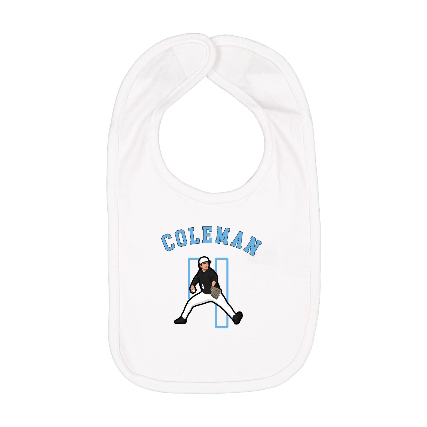 Infant Bib — Shirsey Arch in White