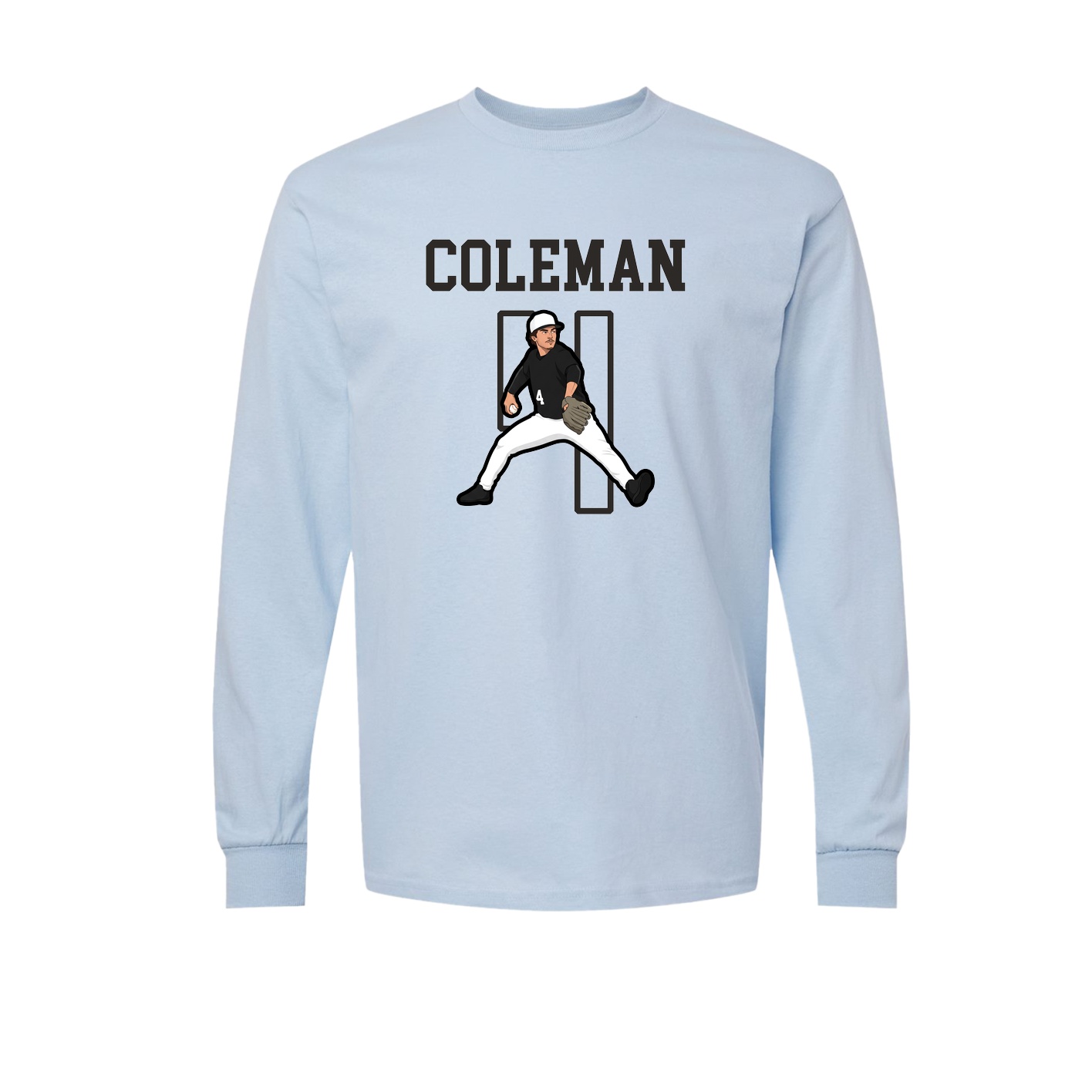 Long Sleeve Tee — Shirsey in Light Blue