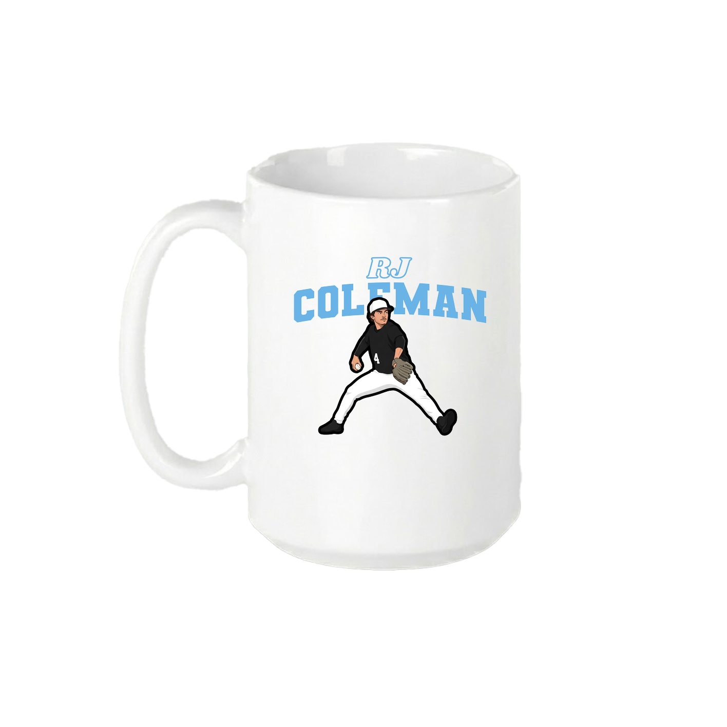 15oz Coffee Mug — Name Arch in White