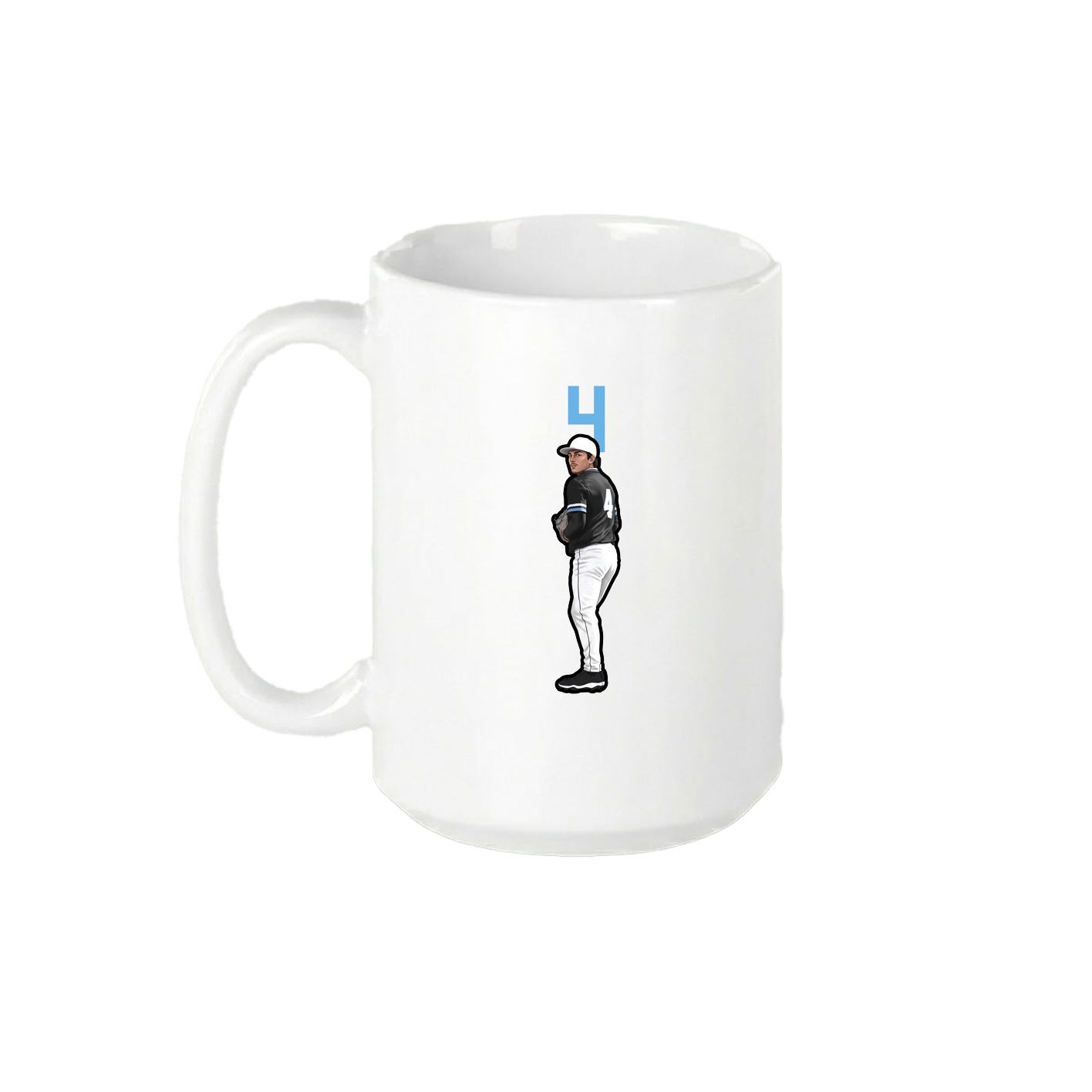 15oz Coffee Mug — Number Top in White