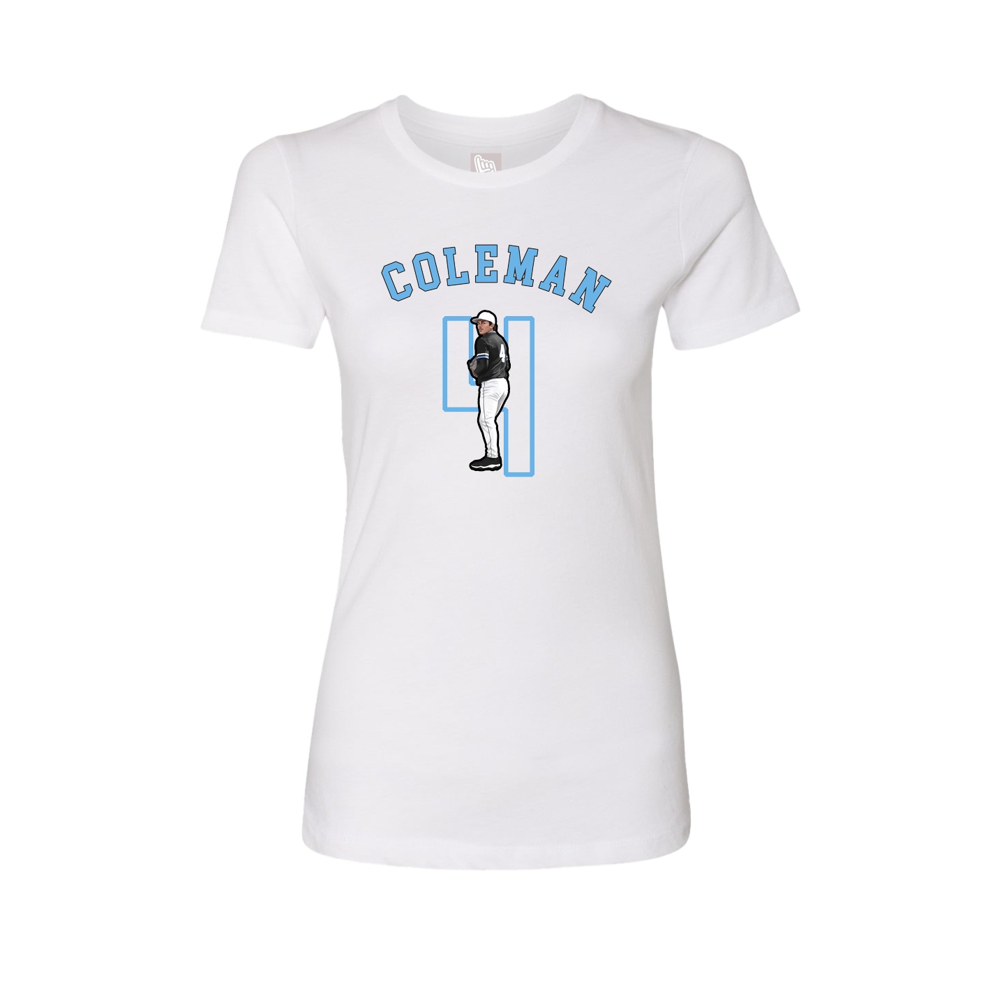 Fitted Women's Tee — Shirsey Arch in White