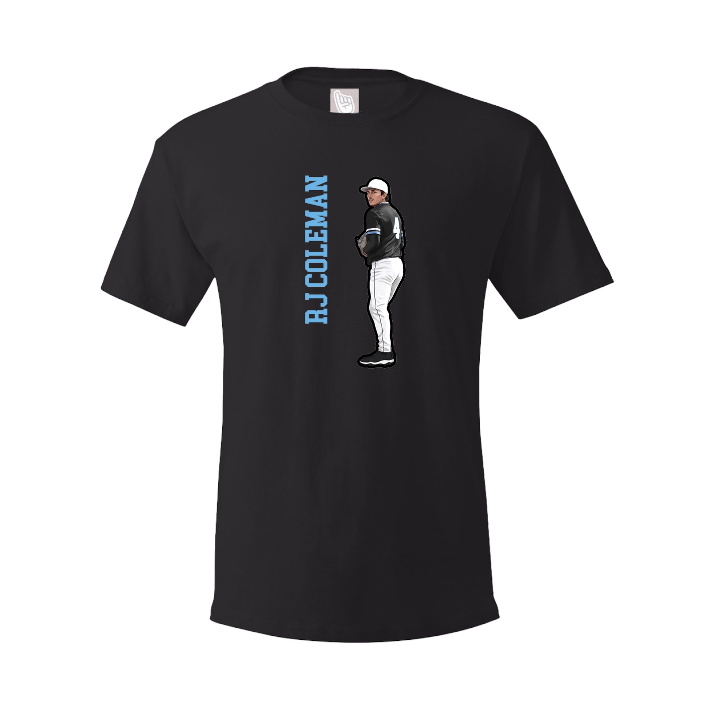 Youth Tee — Name Vertical in Black