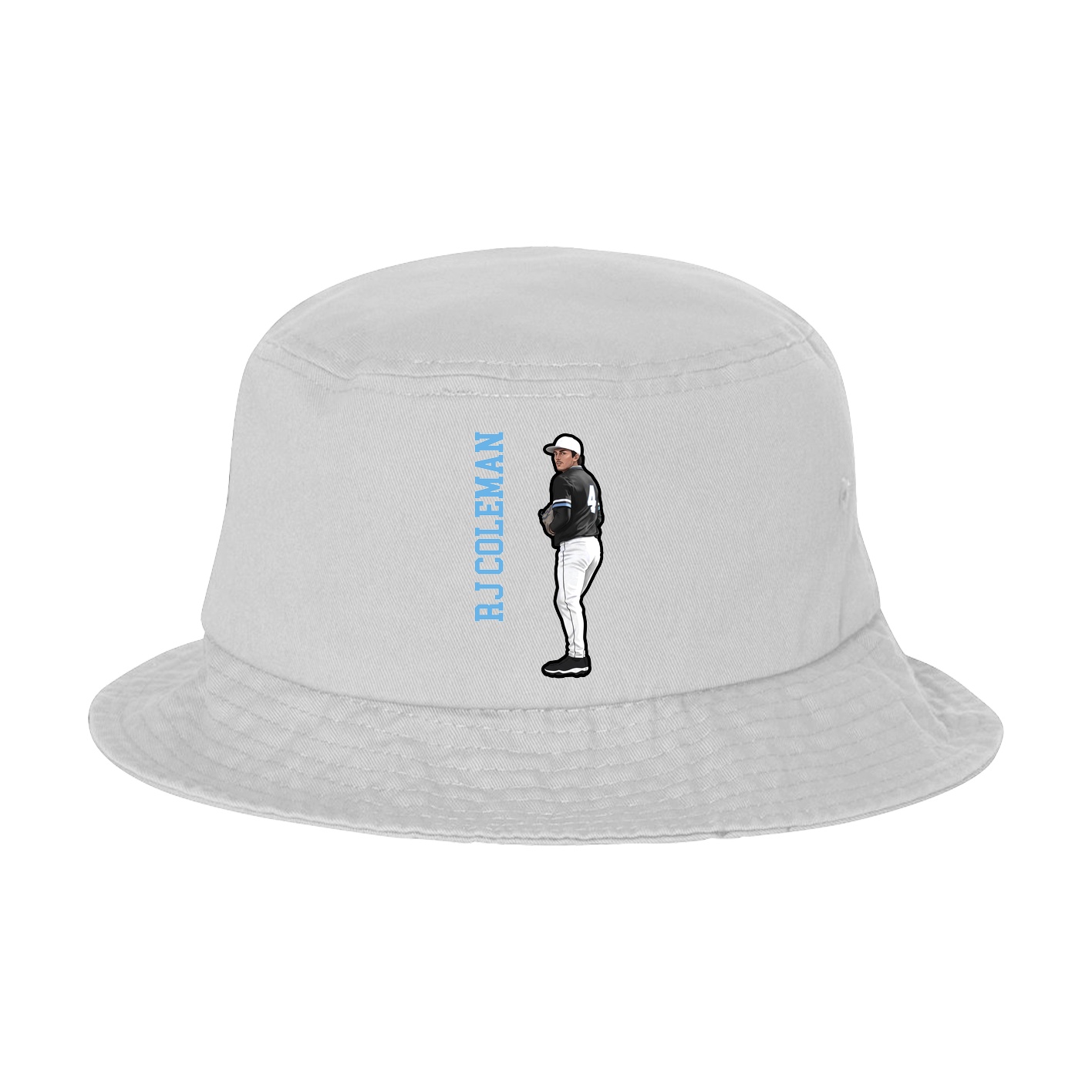 Bucket Cap — Name Vertical in White