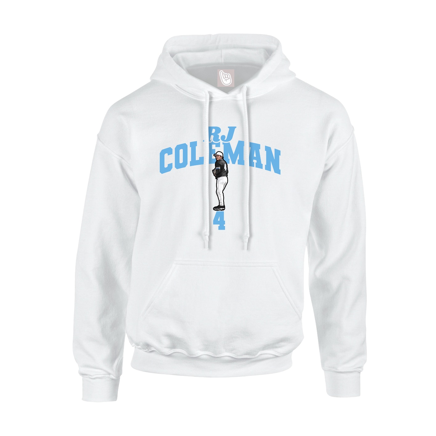 Youth Hoodie — Signature Arch in White